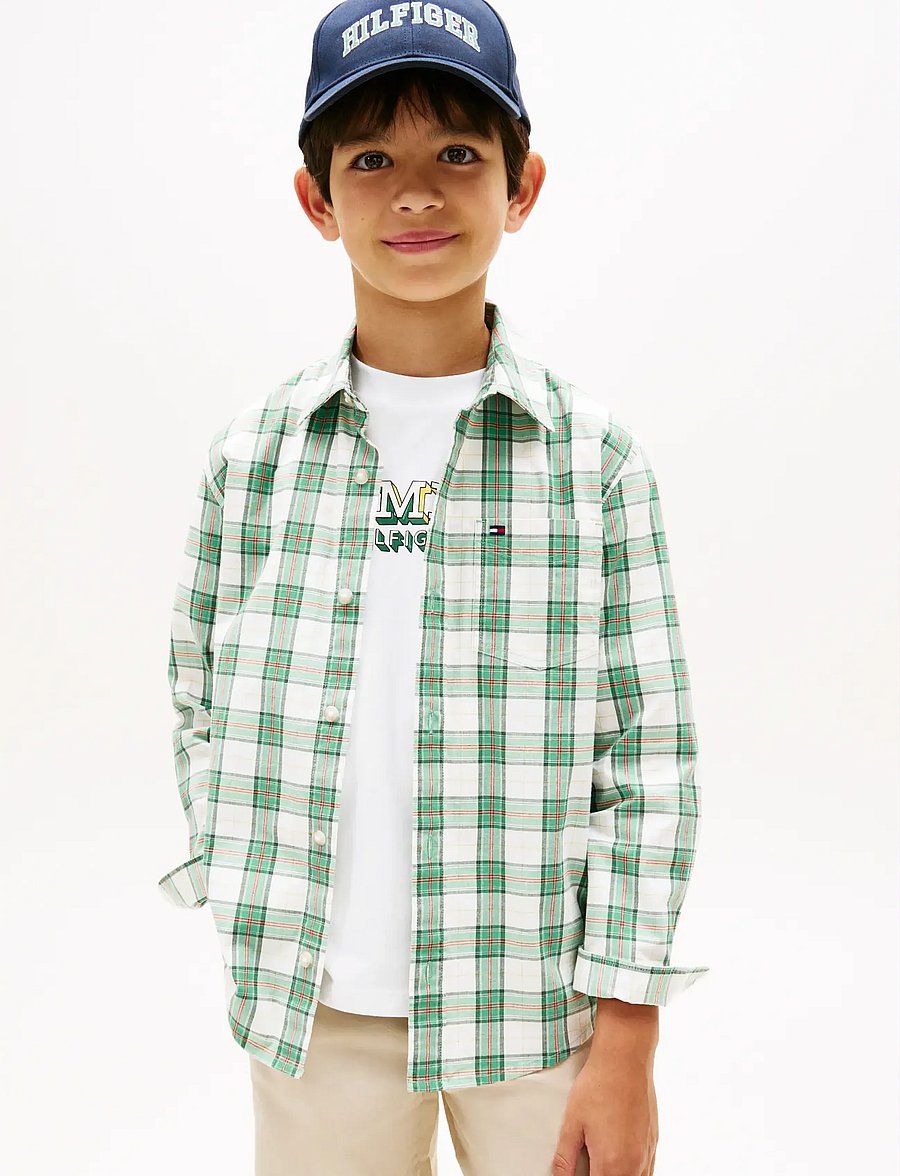 Tommy Hilfiger - STRETCH POPLIN CHECK SHIRT LS - langærmede skjorter - multi colour check - 0
