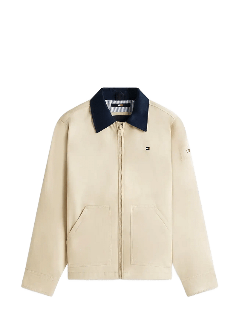 Tommy Hilfiger - CONTRAST COLLAR COTTON JACKET - Õhukesed joped - classic beige - 1