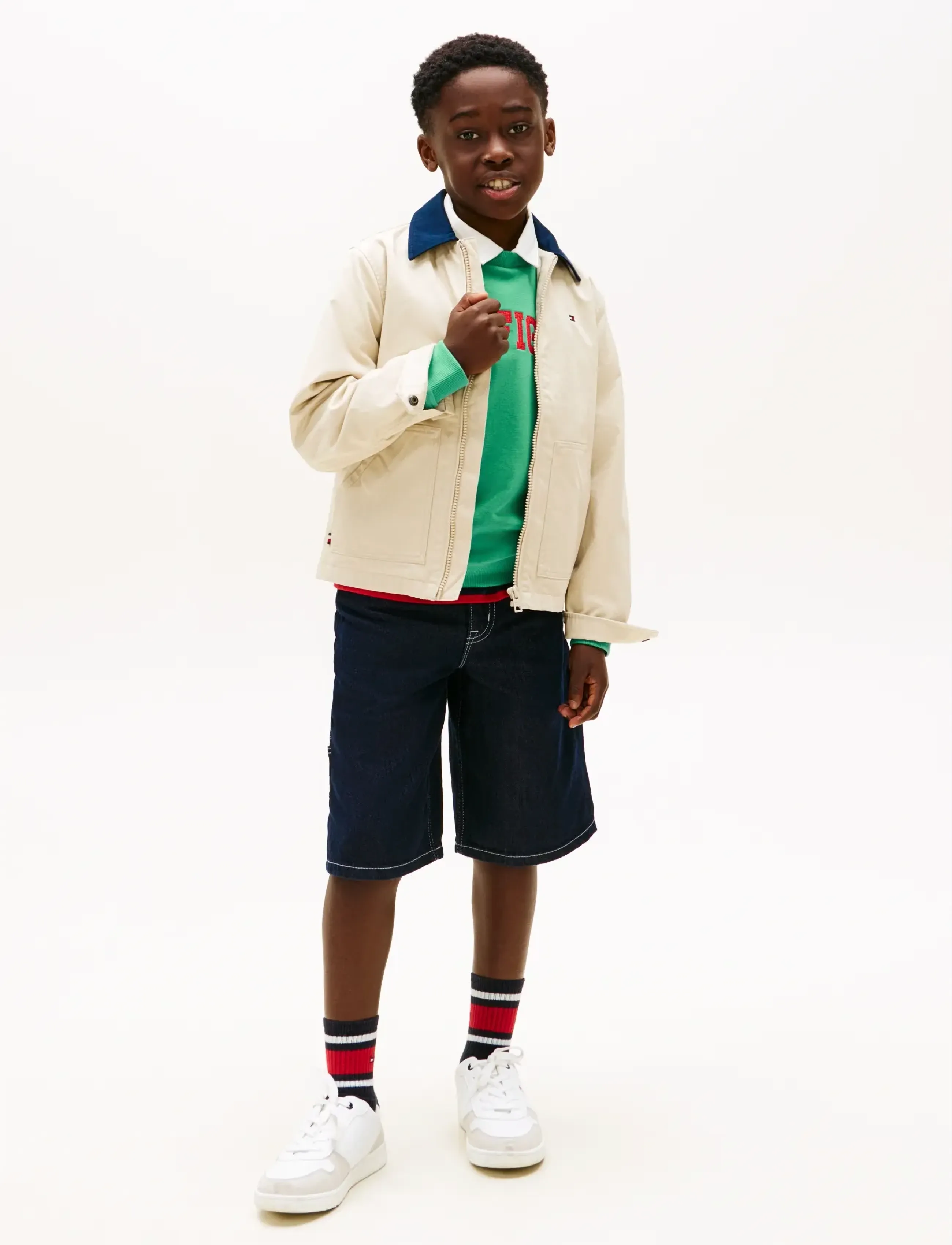 Tommy Hilfiger - CONTRAST COLLAR COTTON JACKET - lette jakker - classic beige - 3