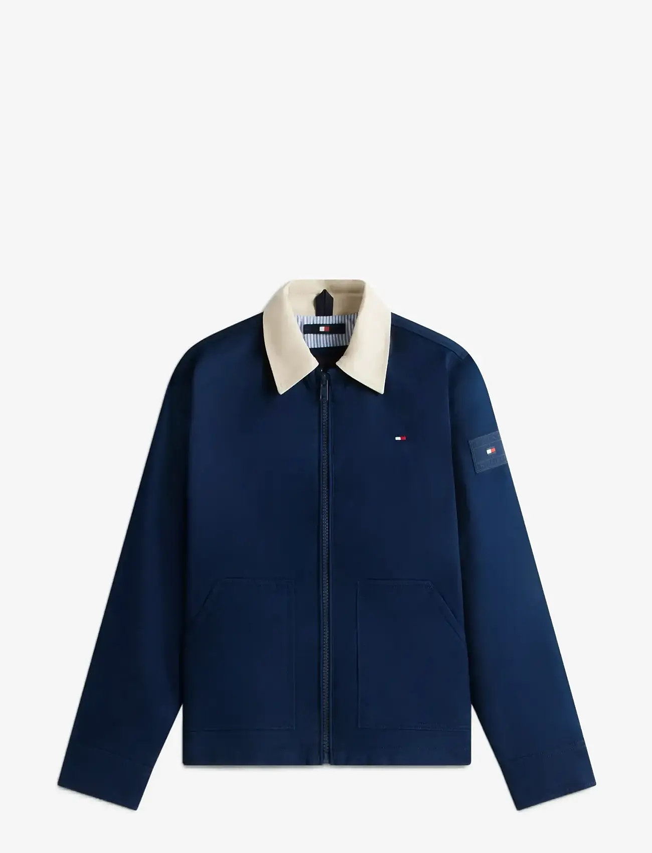 Tommy Hilfiger - CONTRAST COLLAR COTTON JACKET - Õhukesed joped - dark night navy - 1