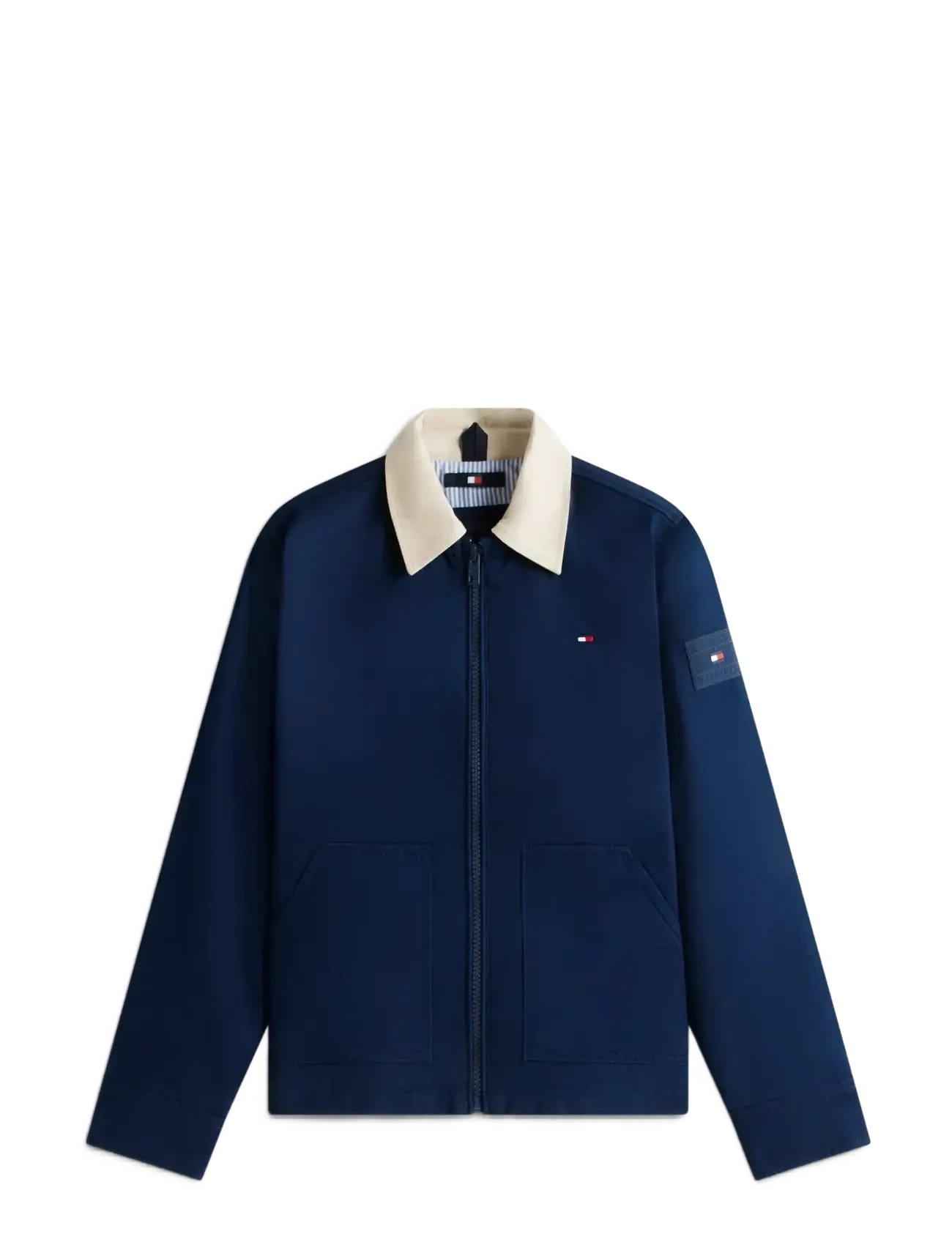Tommy Hilfiger - CONTRAST COLLAR COTTON JACKET - leichte jacken - dark night navy - 1