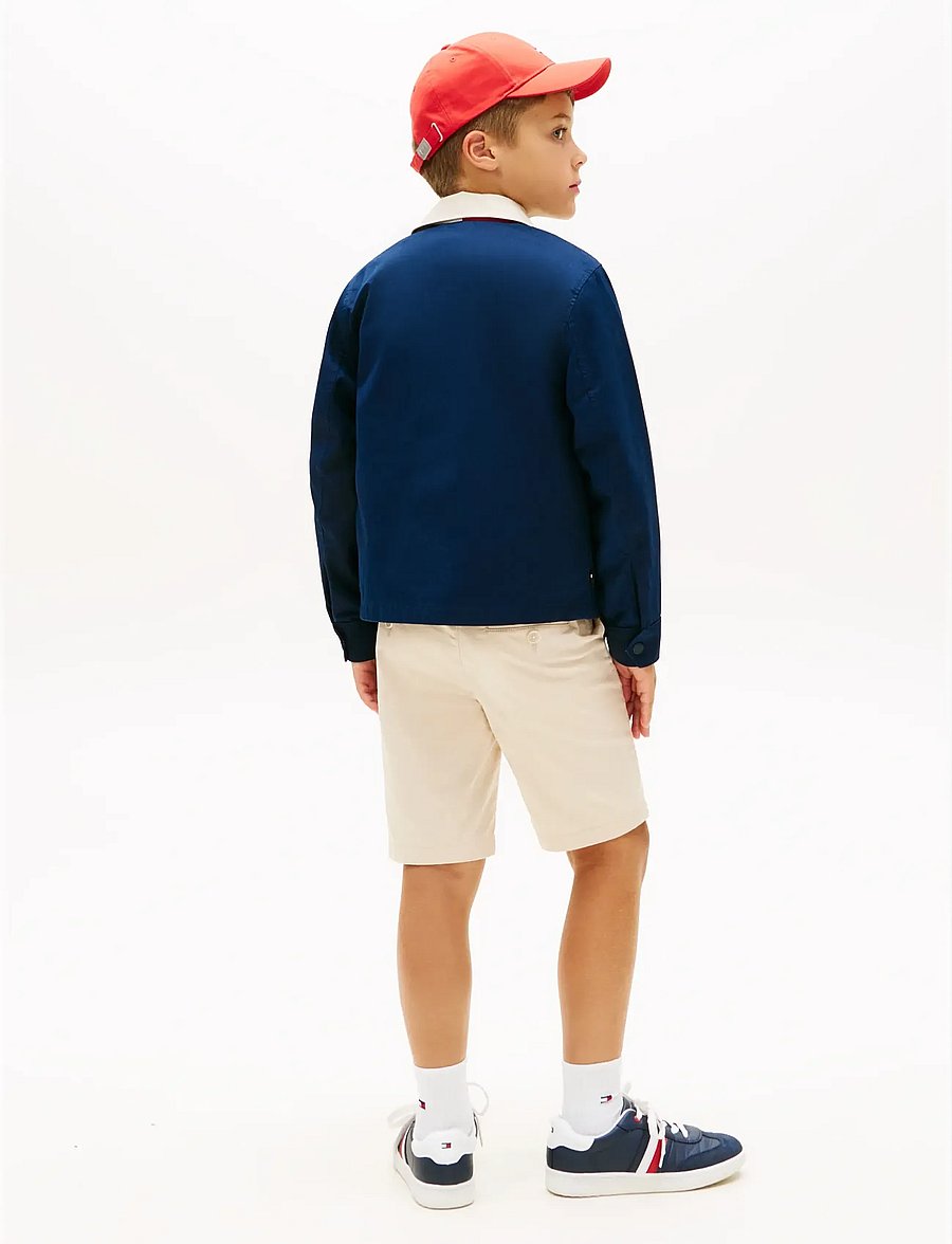 Tommy Hilfiger - CONTRAST COLLAR COTTON JACKET - leichte jacken - dark night navy - 2