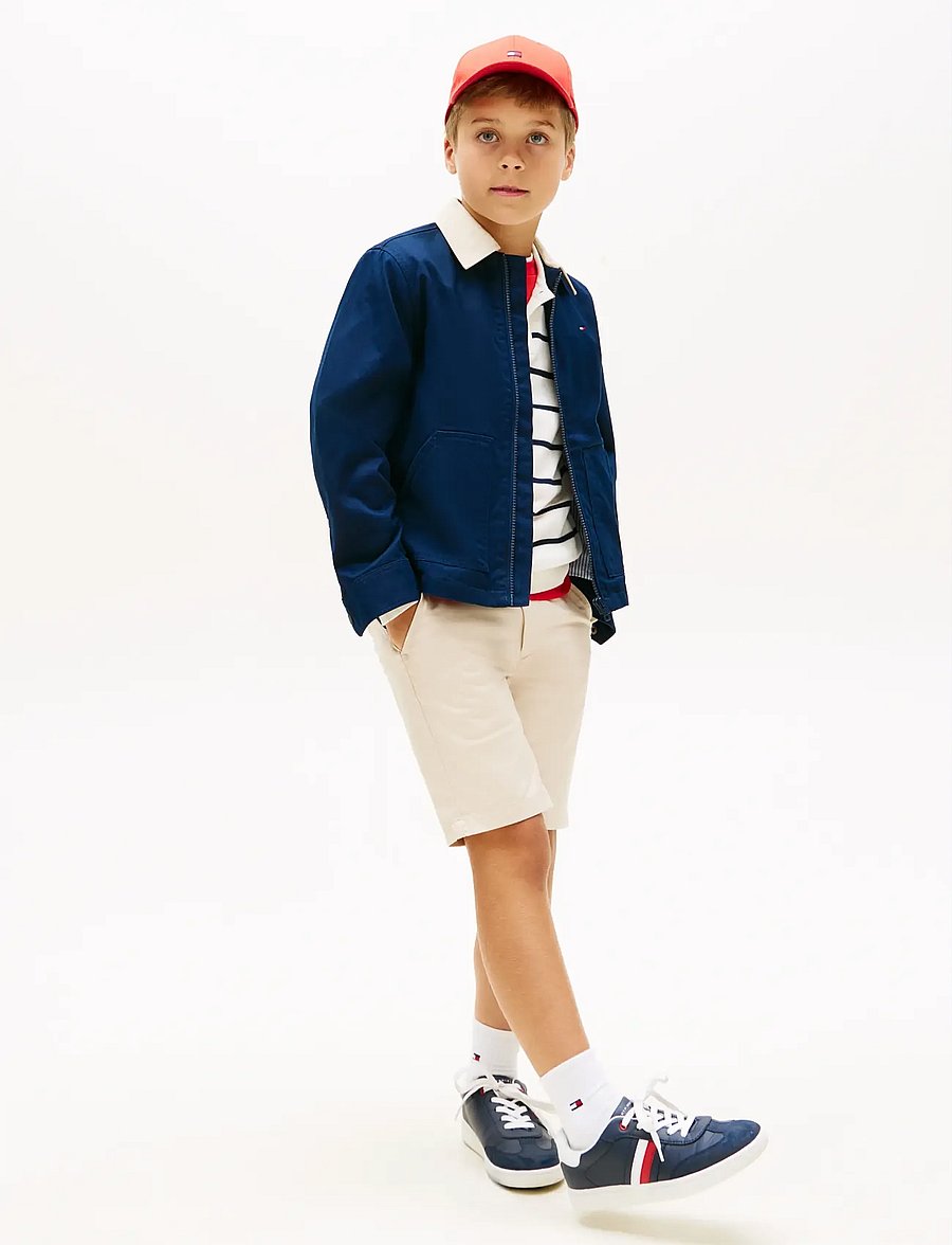 Tommy Hilfiger - CONTRAST COLLAR COTTON JACKET - leichte jacken - dark night navy - 3