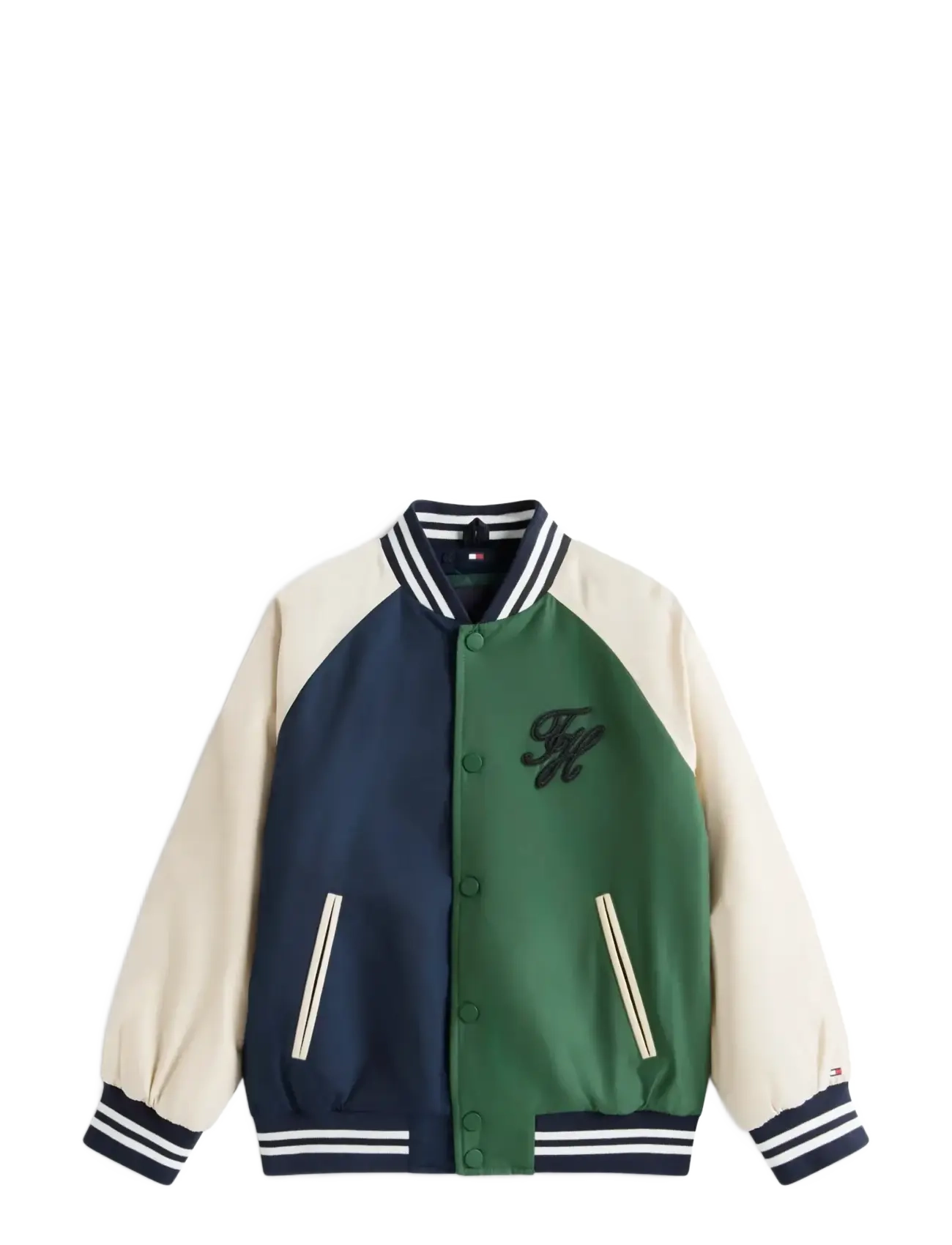Tommy Hilfiger TH SCRIPT GRAPHIC BOMBER JACKET - Bomberjackor - DARK NIGHT NAVY COLOURBLOCK / multi