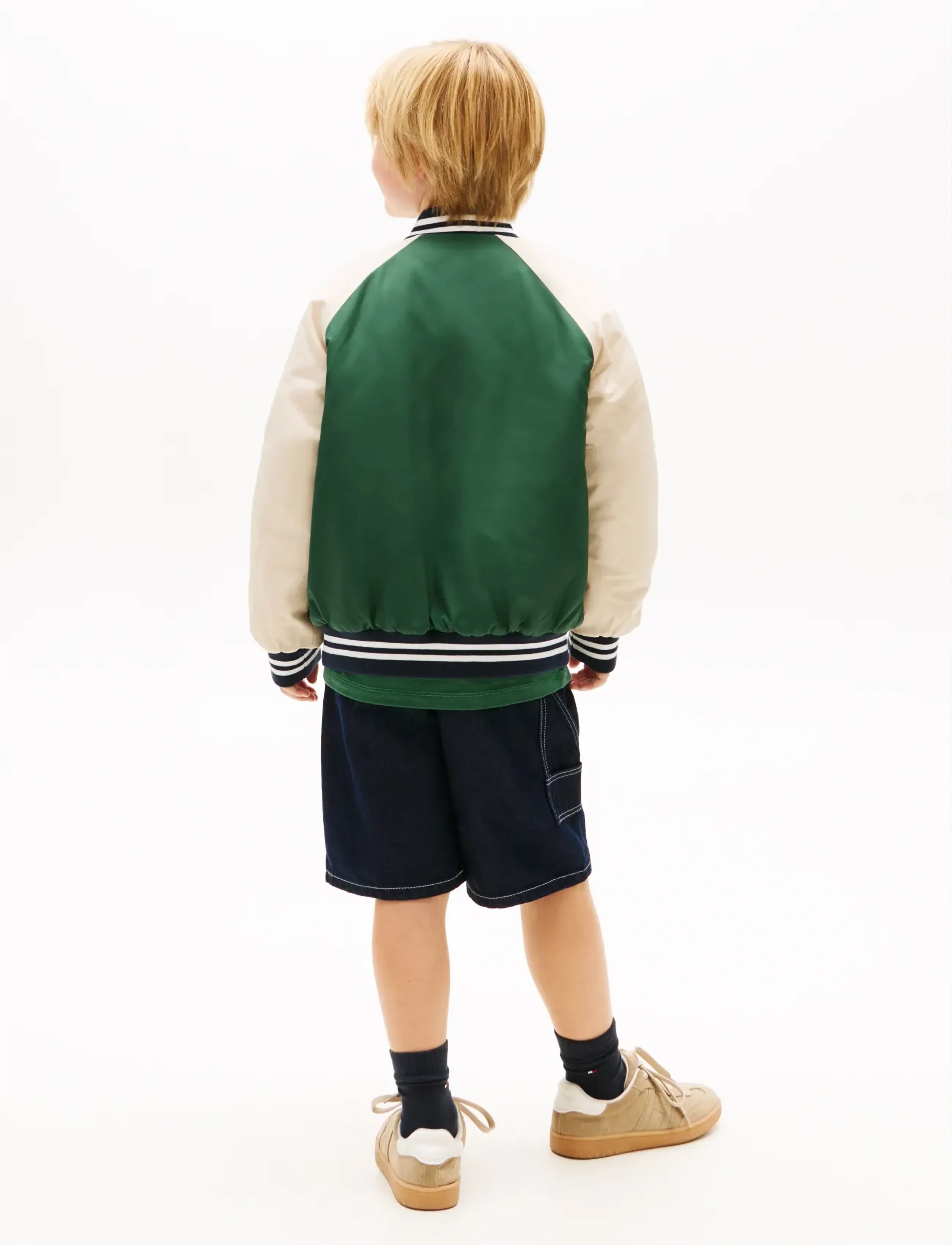 Tommy Hilfiger - TH SCRIPT GRAPHIC BOMBER JACKET - summer savings - dark night navy colourblock - 2