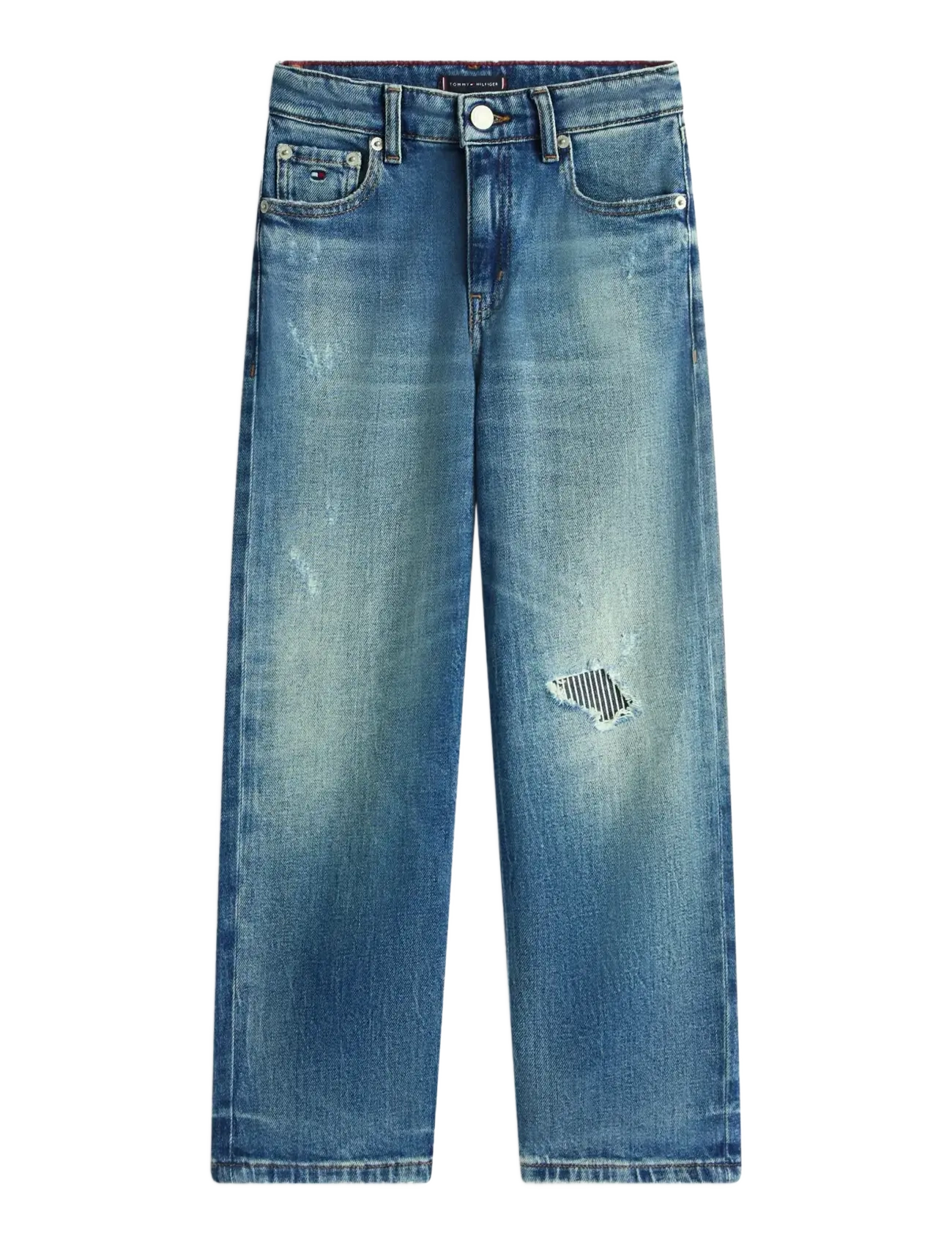 Tommy Hilfiger BAGGY MID BLUE DESTRUCTION JEANS - Jeans - DESTRUCTIONS / blue