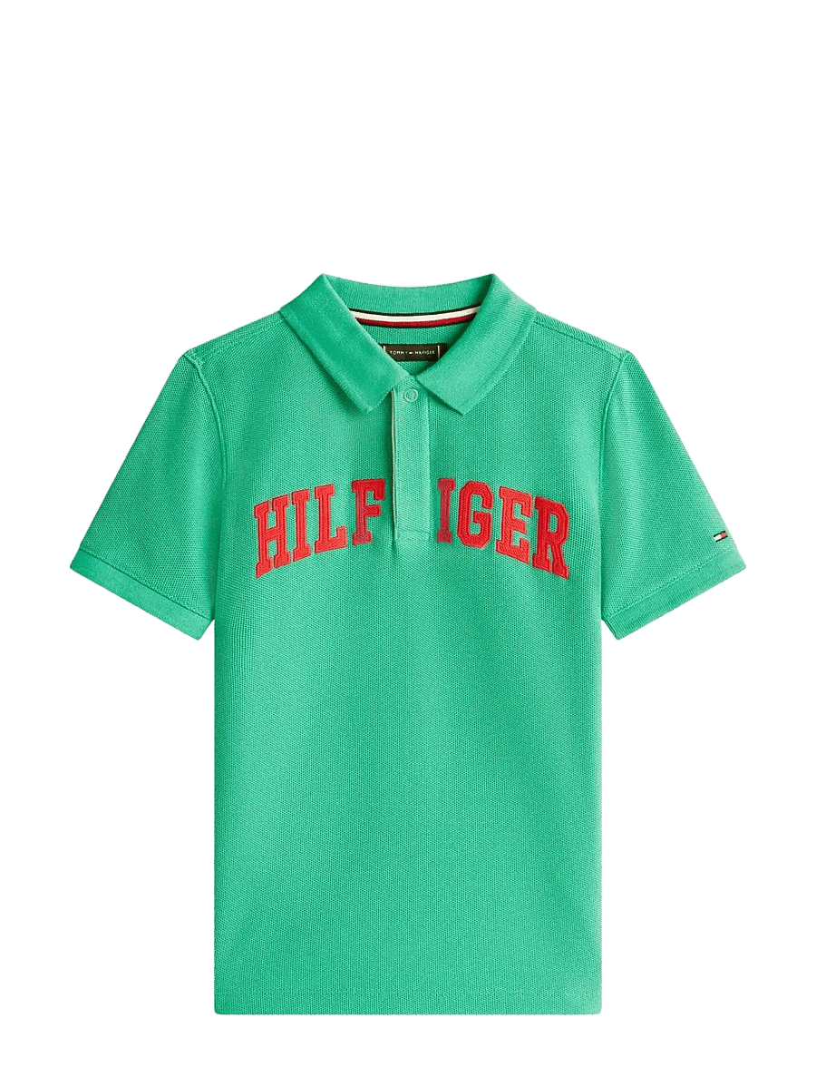 Tommy Hilfiger - HILFIGER VARSITY GRAPHIC POLO SS - kurzärmelig - bahama green - 1