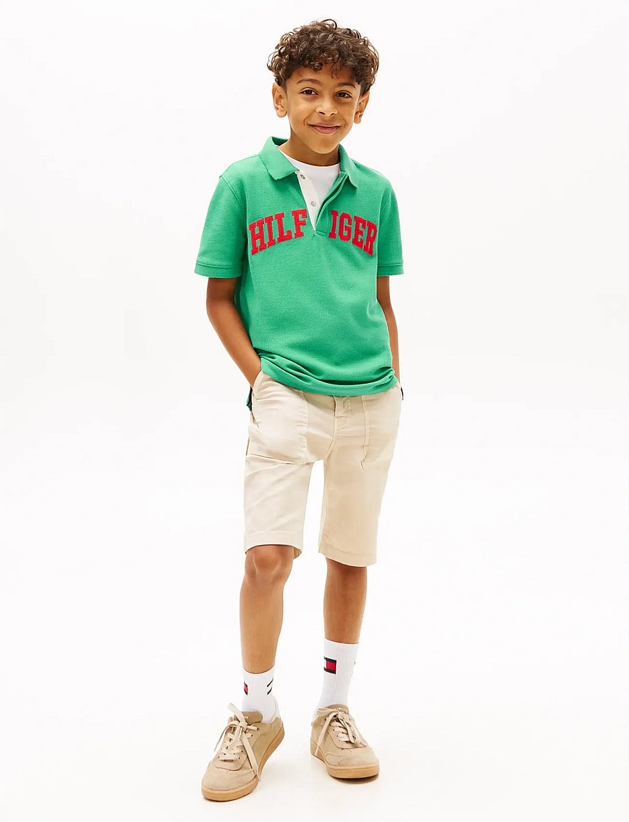 Tommy Hilfiger - HILFIGER VARSITY GRAPHIC POLO SS - kurzärmelig - bahama green - 3