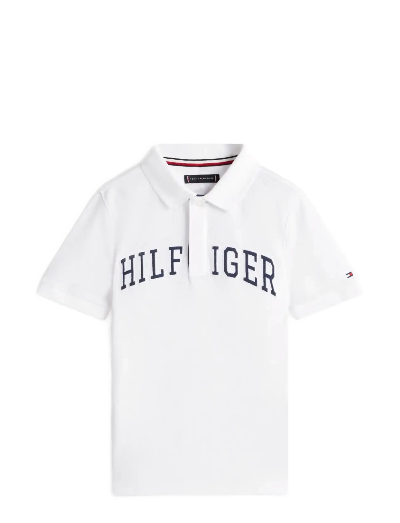 Tommy Hilfiger HILFIGER VARSITY GRAPHIC POLO SS - Kleidung - WHITE / white