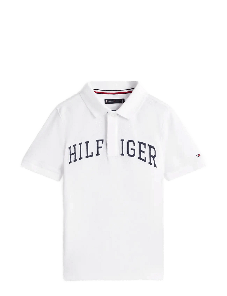 Tommy Hilfiger - HILFIGER VARSITY GRAPHIC POLO SS - kurzärmelig - white - 1