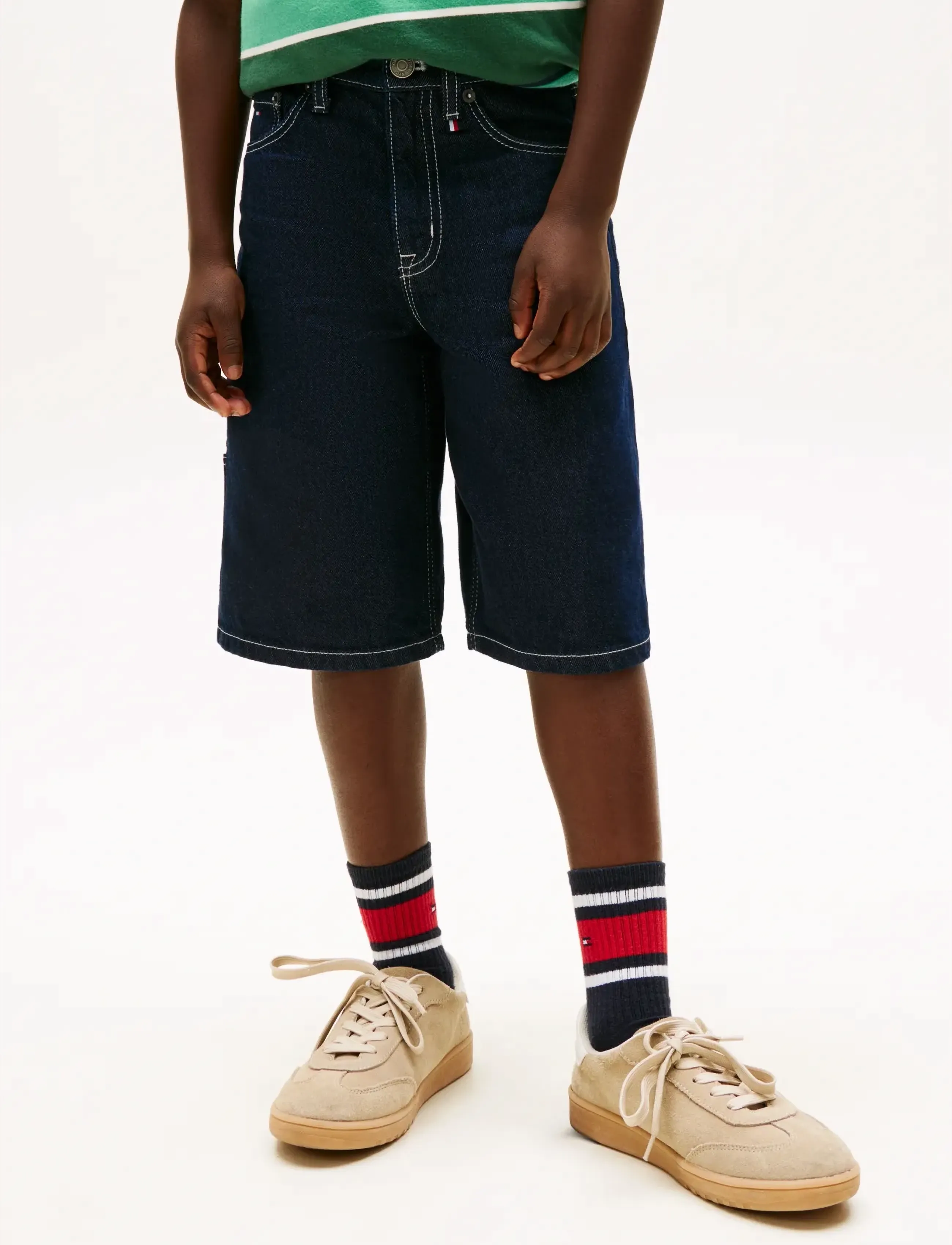 Tommy Hilfiger BAGGY RINSE DENIM SHORTS - Shorts - RINSE / navy