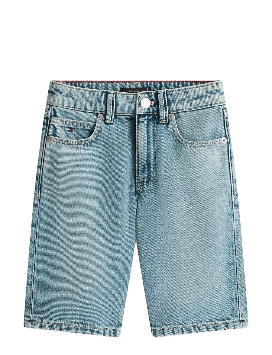 Tommy Hilfiger - STRAIGHT MID BLUE DENIM SHORTS - jeansshorts - mediumused - 1