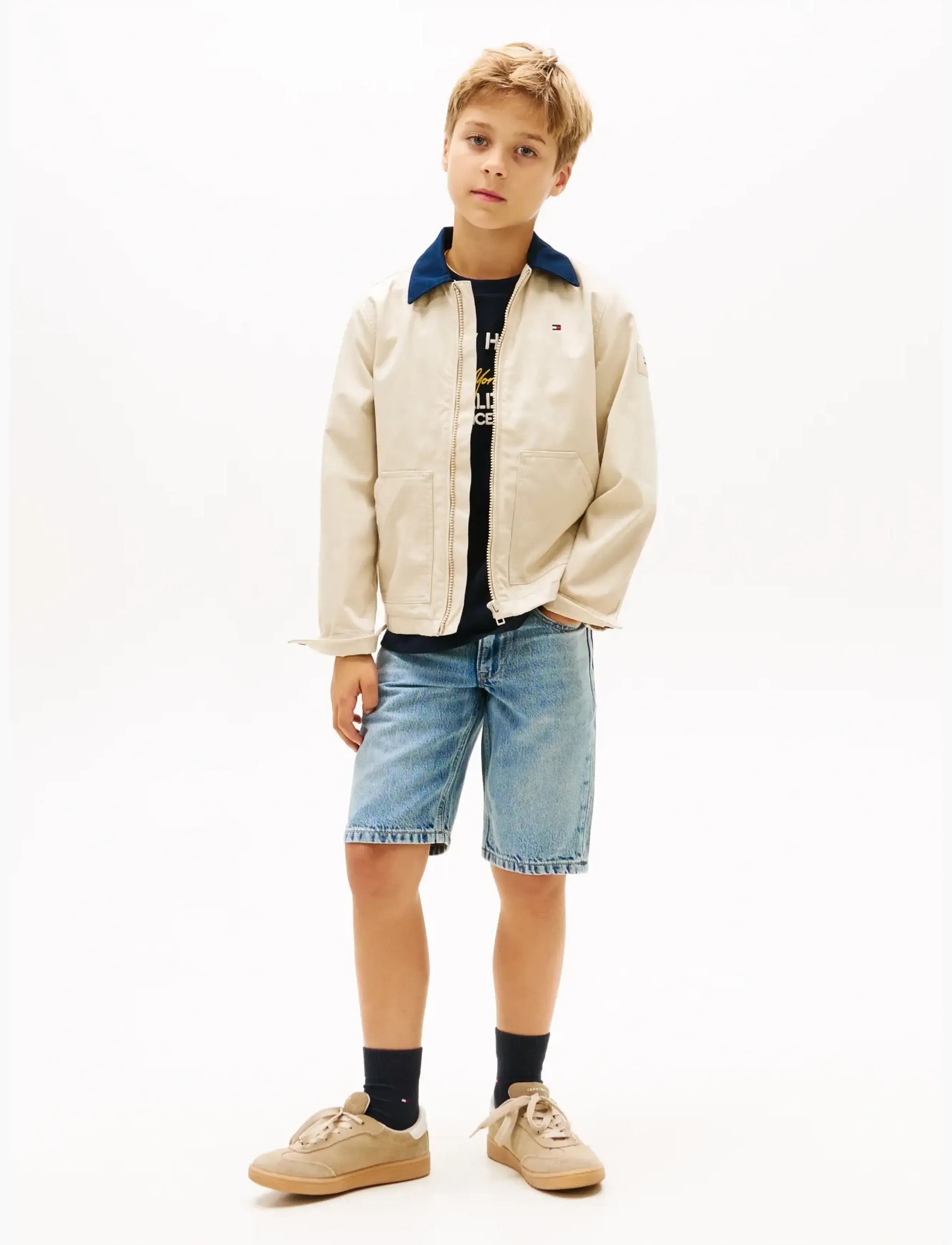 Tommy Hilfiger - STRAIGHT MID BLUE DENIM SHORTS - denimshorts - mediumused - 3