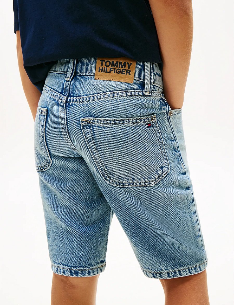 Tommy Hilfiger - STRAIGHT MID BLUE DENIM SHORTS - jeansshorts - mediumused - 4