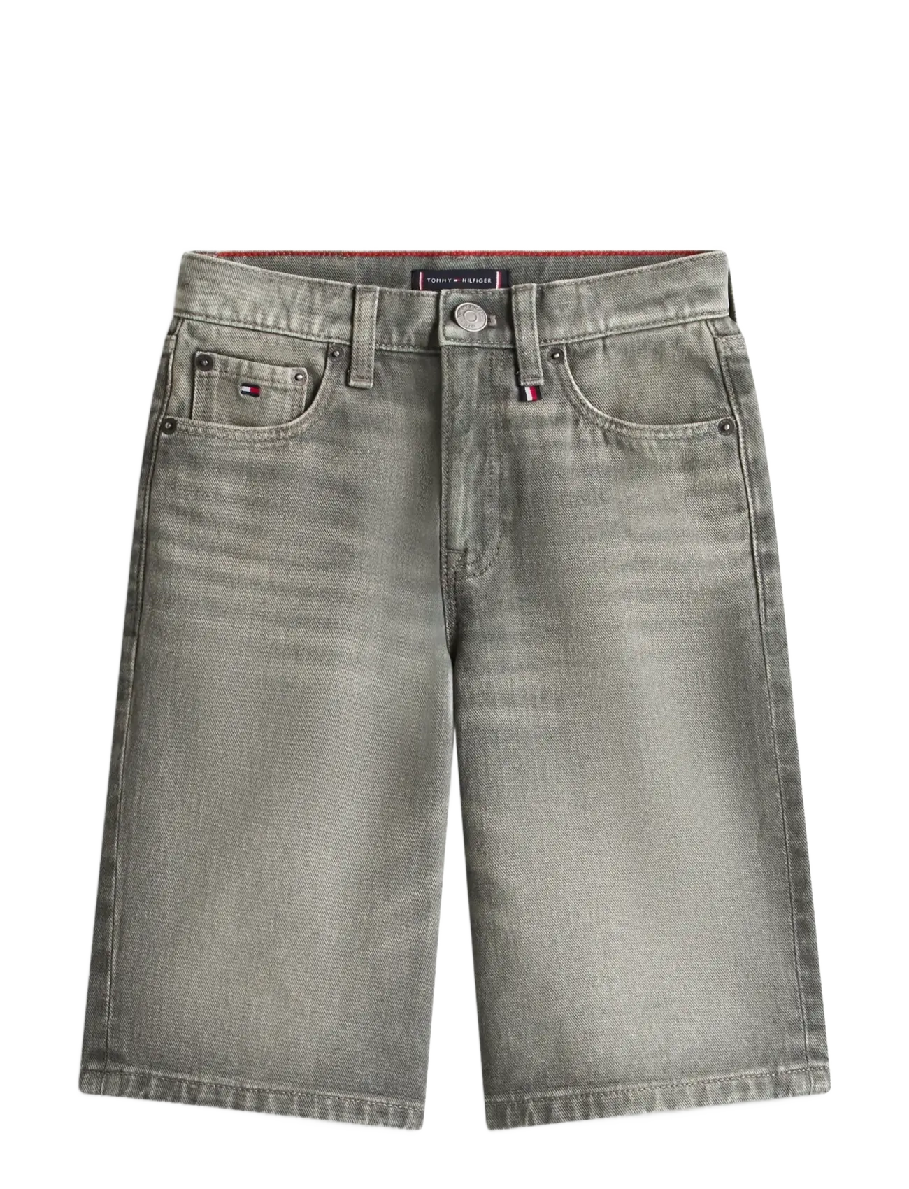 Tommy Hilfiger BAGGY GREY DENIM SHORTS - Clothing - DENIM GREY / grey