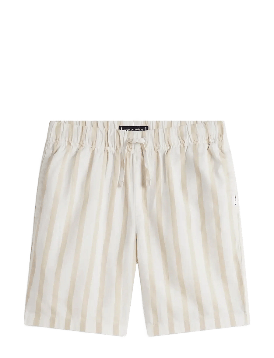 Tommy Hilfiger - RELAXED LINEN BLEND STRIPE SHORT - casual shorts - classic beige stripe - 1