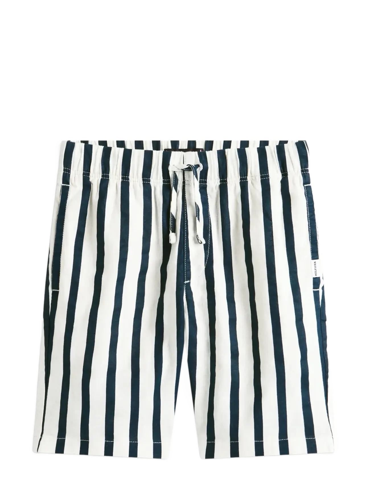 Tommy Hilfiger RELAXED LINEN BLEND STRIPE SHORT - Riided - DARK NIGHT NAVY STRIPE / navy