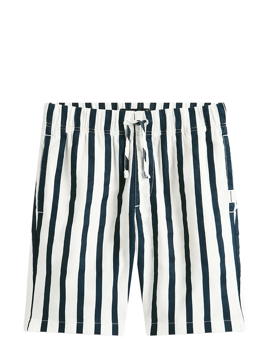 Tommy Hilfiger - RELAXED LINEN BLEND STRIPE SHORT - casual shorts - dark night navy stripe - 1