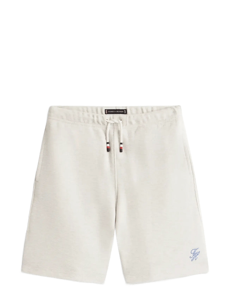 Tommy Hilfiger - TH SCRIPT JERSEY TWILL SHORT - sweatshorts - ecru - 1