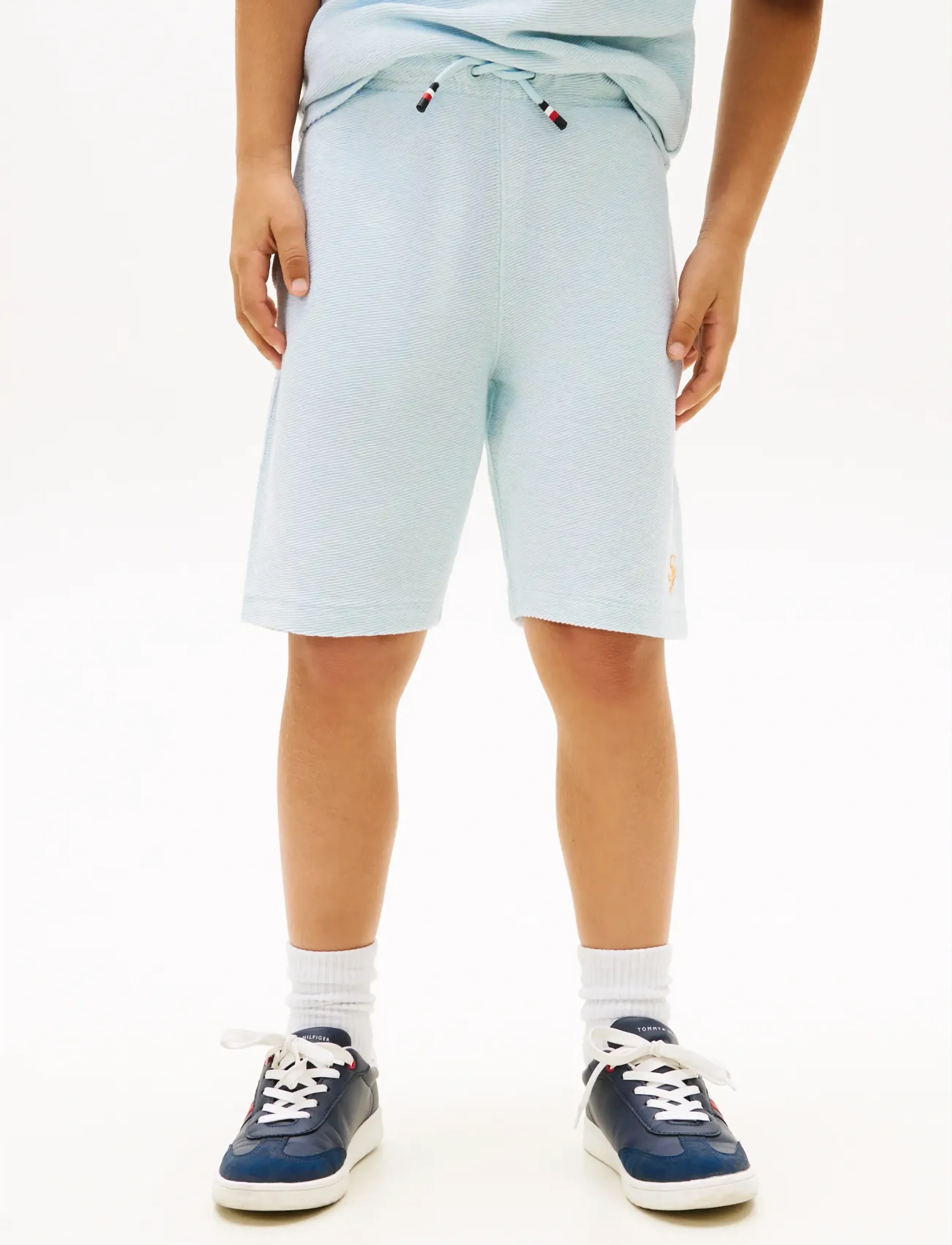 Tommy Hilfiger Th Script Jersey Twill Short, 128, Blue, Shorts > Svedeshorts, Børn