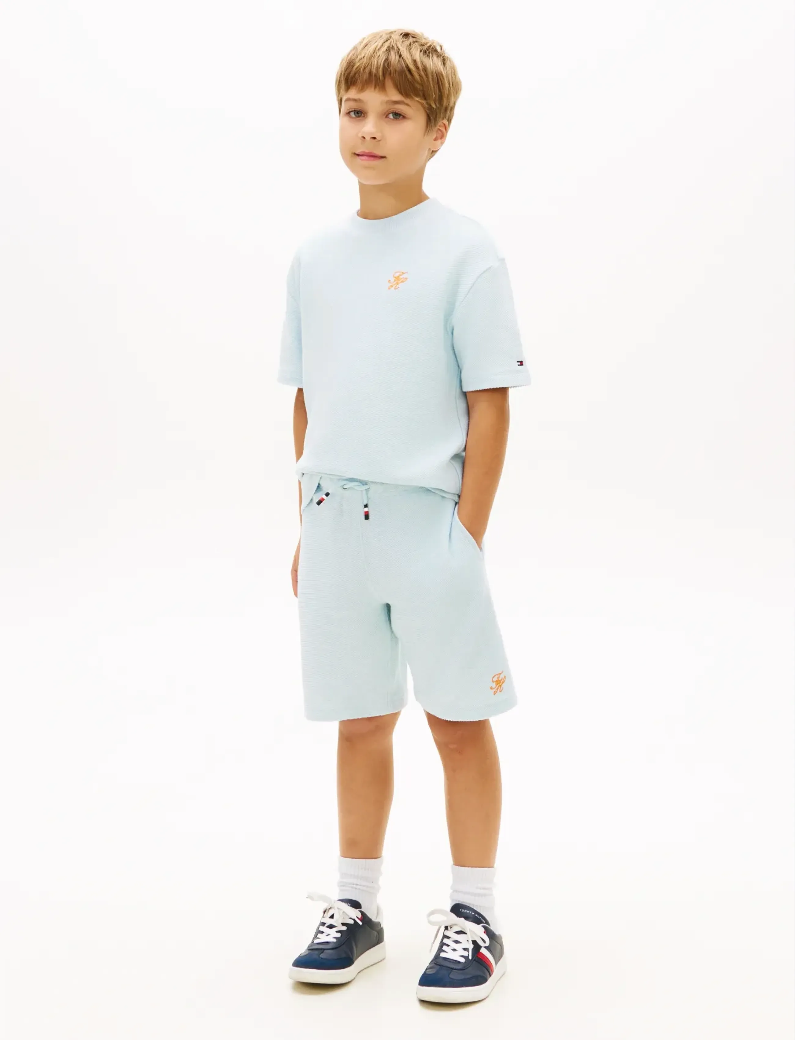Tommy Hilfiger - TH SCRIPT JERSEY TWILL SHORT - sweatshorts - keepsake blue - 3