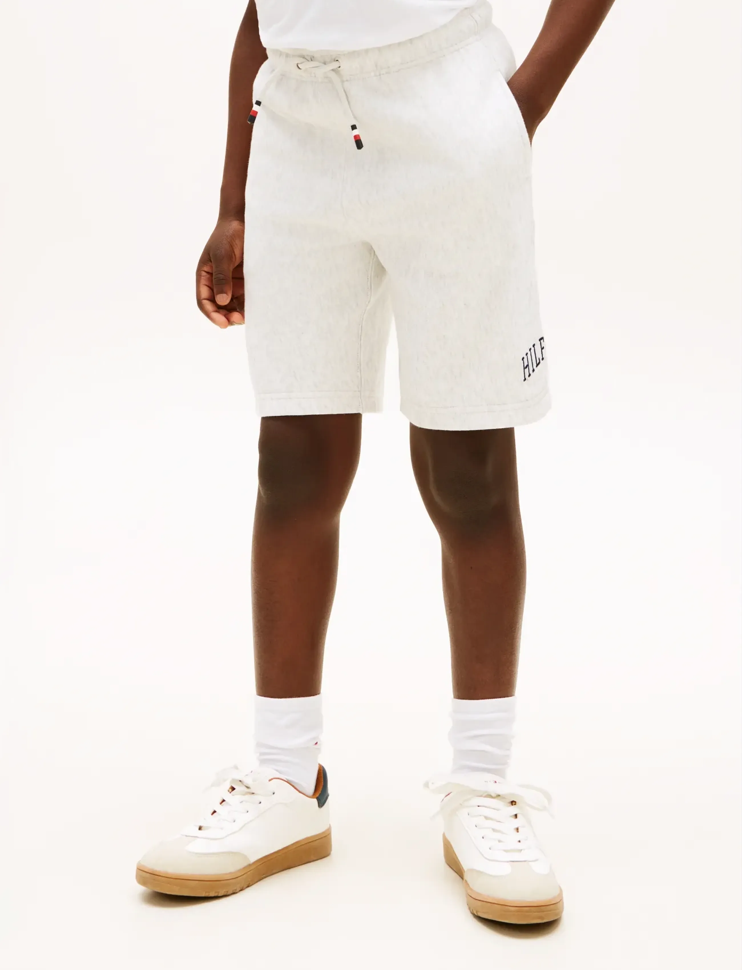 Tommy Hilfiger Hilfiger Varsity Wide Sweatshort, Børn, Varsity Sweatshorts, Grå, Str: 152