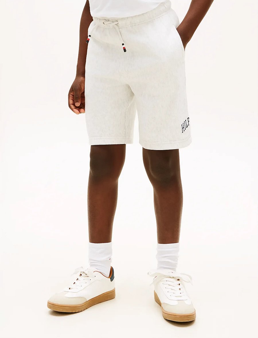 Tommy Hilfiger - HILFIGER VARSITY WIDE SWEATSHORT - sweatshorts - light grey heather - 0