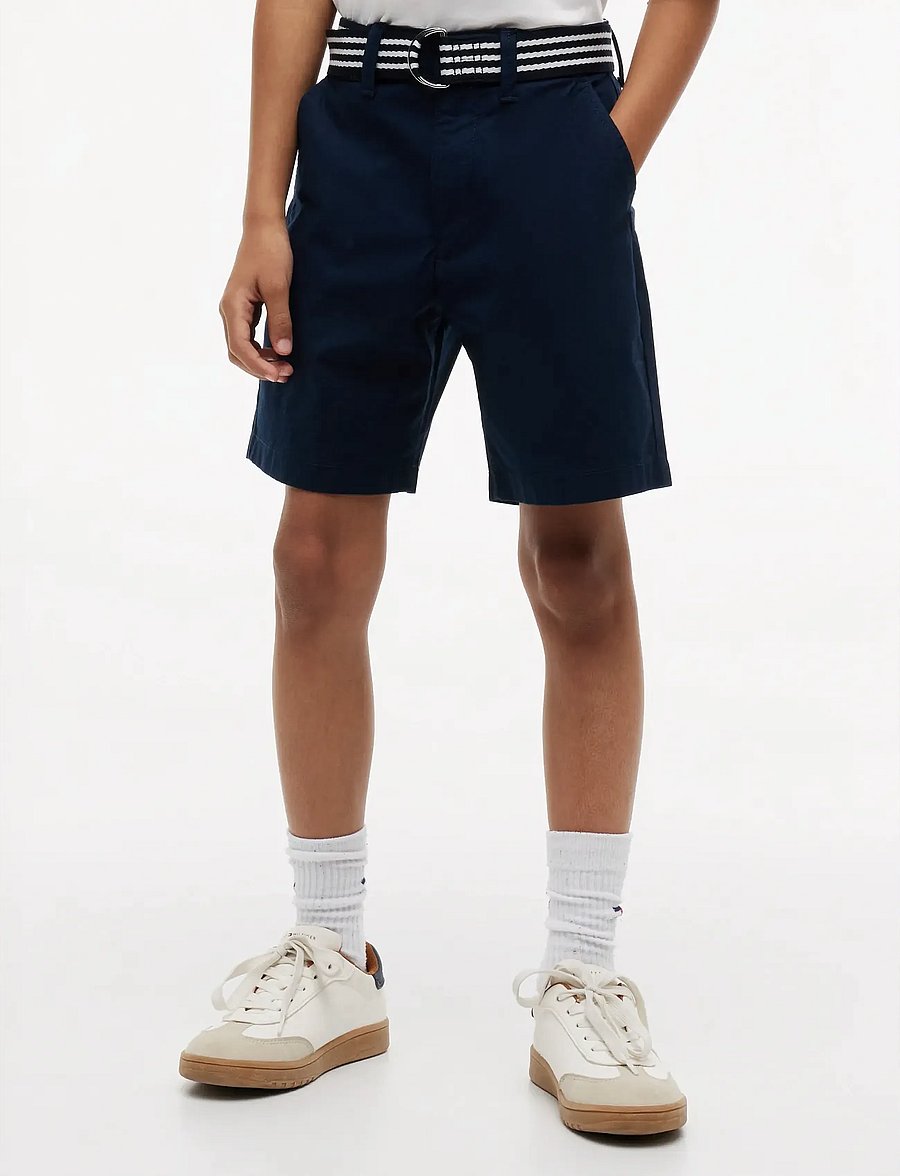 Tommy Hilfiger - BAGGY CHINO BELTED SHORT - chino shorts - dark night navy - 0