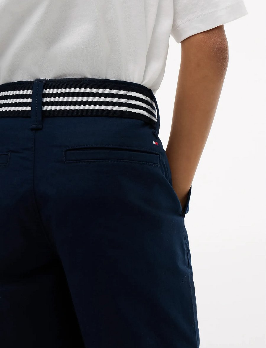 Tommy Hilfiger - BAGGY CHINO BELTED SHORT - chino shorts - dark night navy - 4