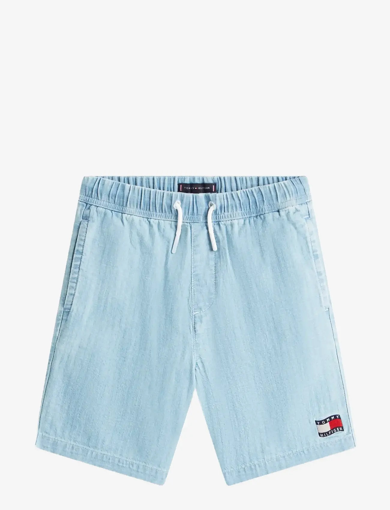 Tommy Hilfiger - WAVY FLAG HERRINGBONE SHORT - casual shorts - denim medium - 1
