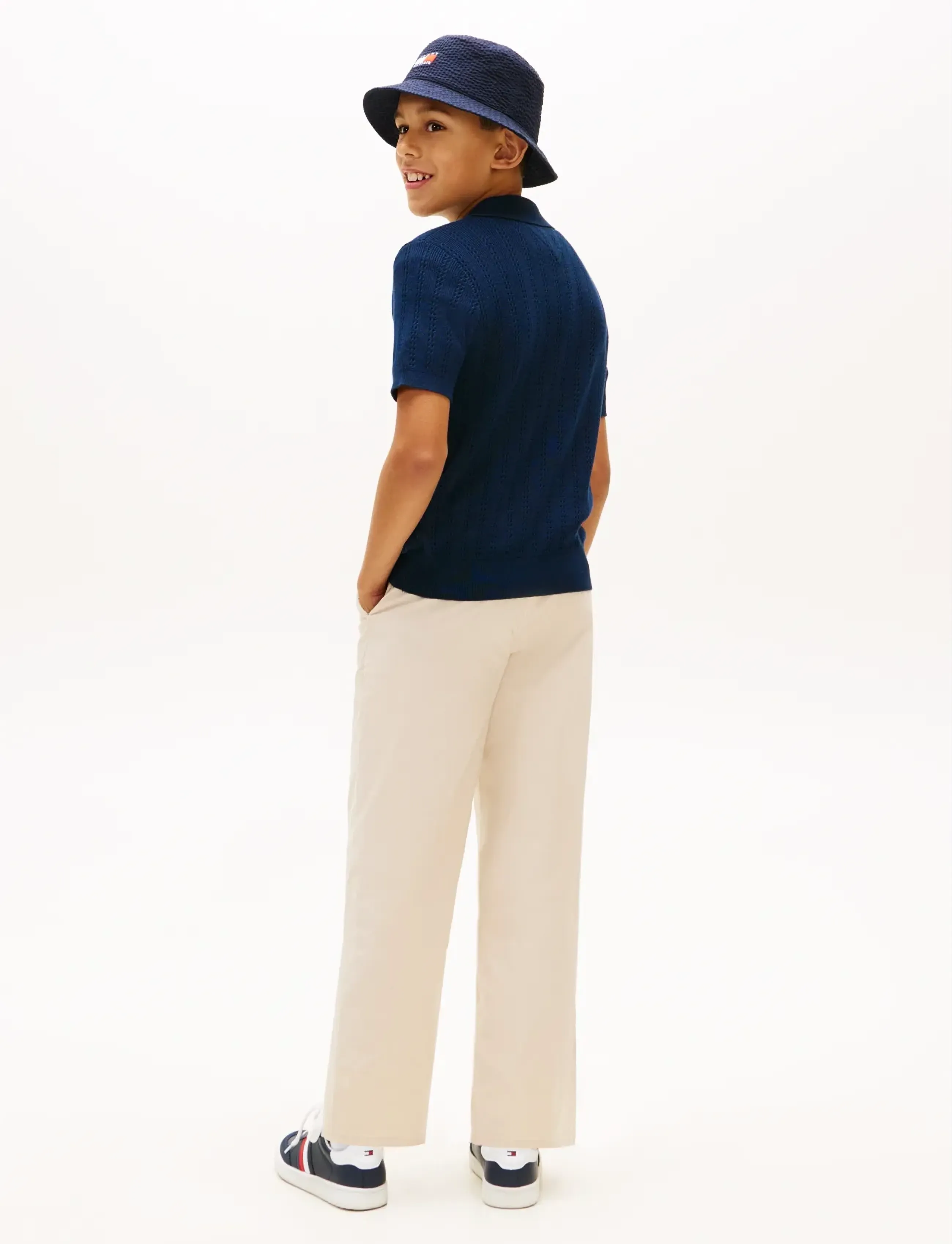 Tommy Hilfiger - OPEN STITCH POLO SWEATER SS - kortærmede poloer - dark night navy - 2