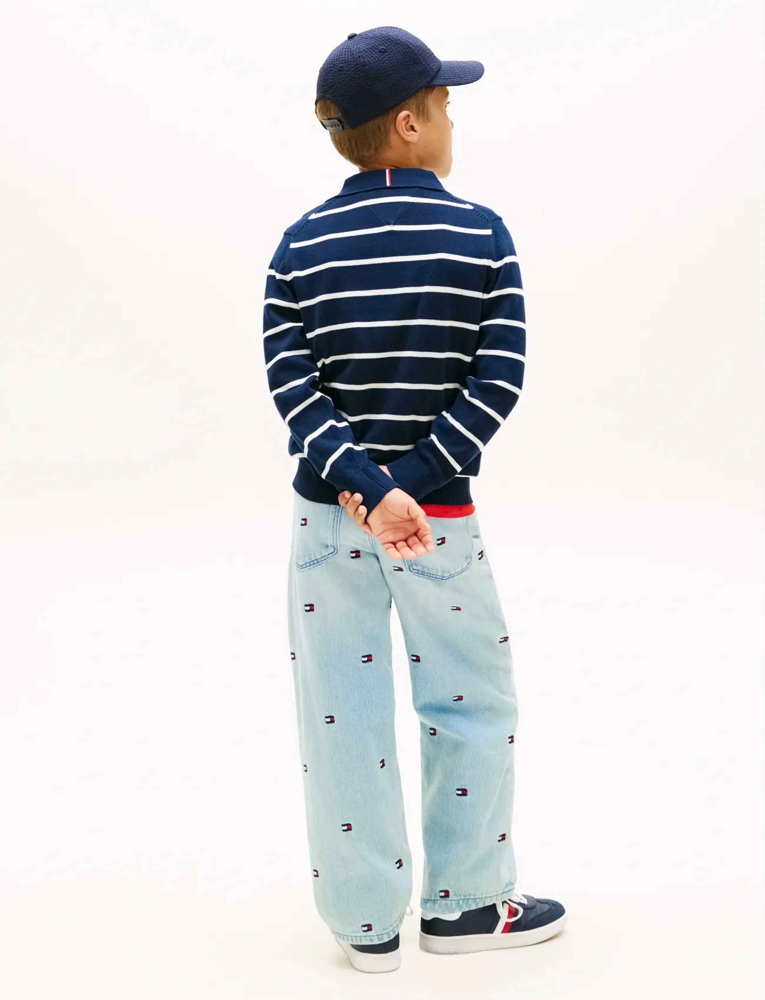 Tommy Hilfiger - POLO COLLAR SWEATER LS - pikkade varrukatega polod - dark night navy stripe - 2