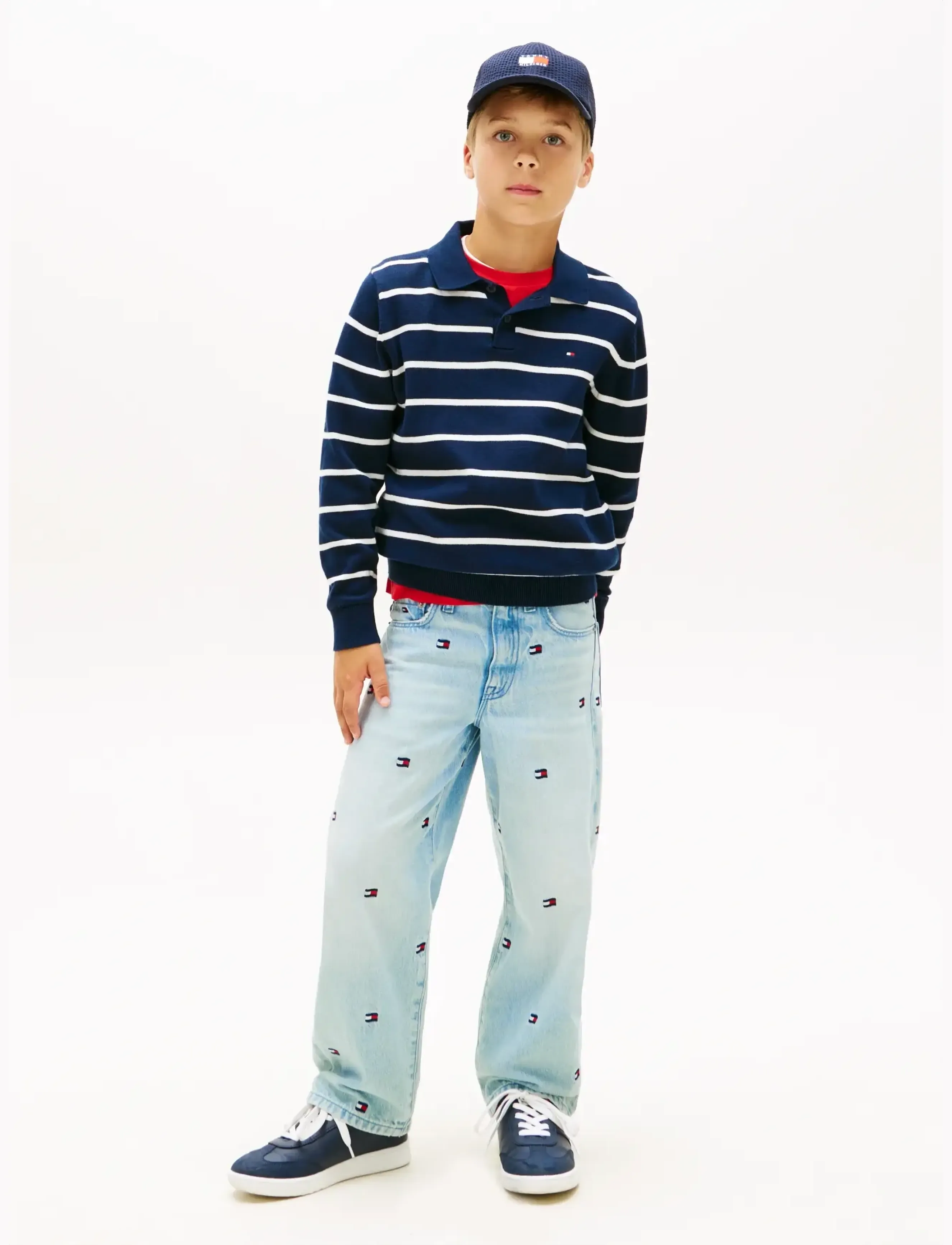 Tommy Hilfiger - POLO COLLAR SWEATER LS - pikkade varrukatega polod - dark night navy stripe - 3