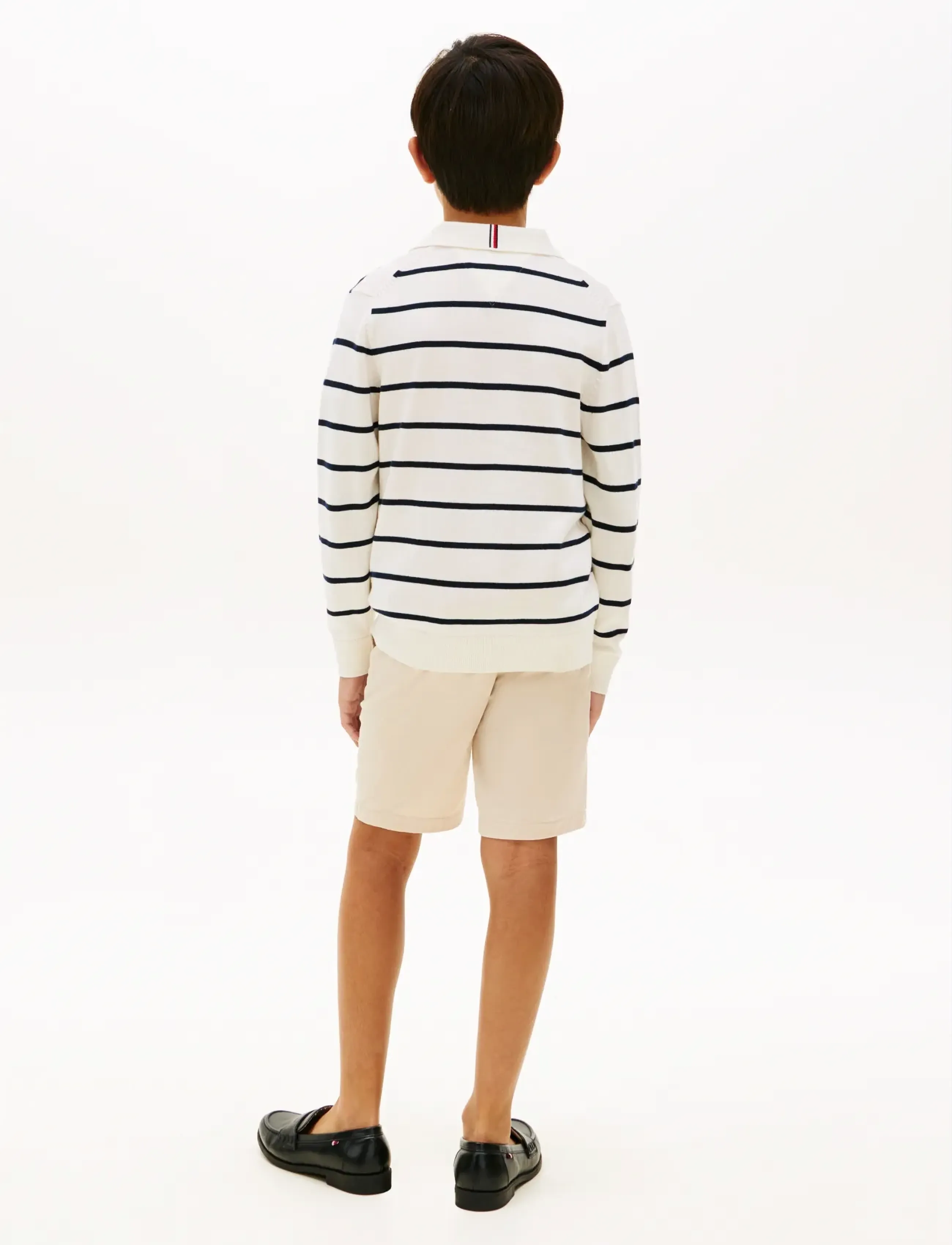 Tommy Hilfiger - POLO COLLAR SWEATER LS - langærmede poloer - ivory silk stripe - 2