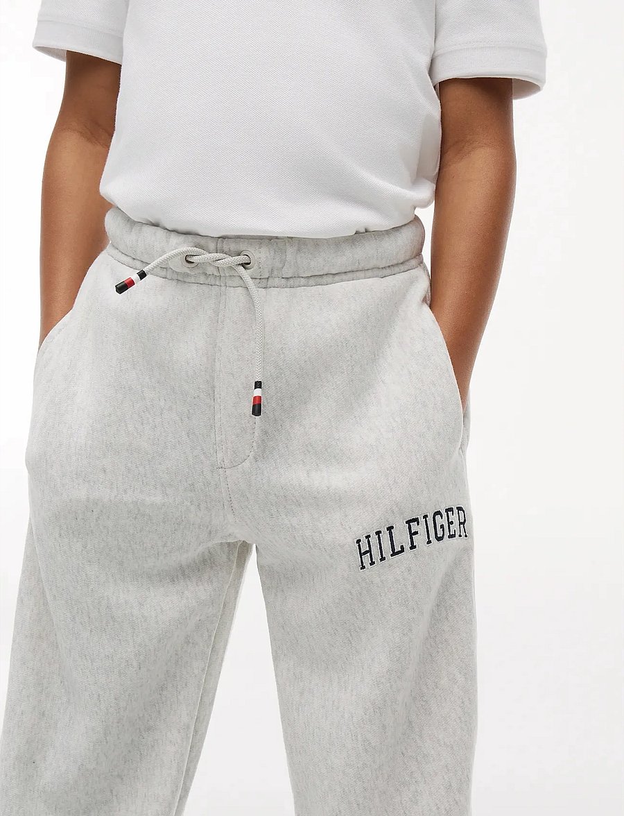 Tommy Hilfiger - HILFIGER VARSITY SWEATPANTS - jogginghosen - light grey heather - 4