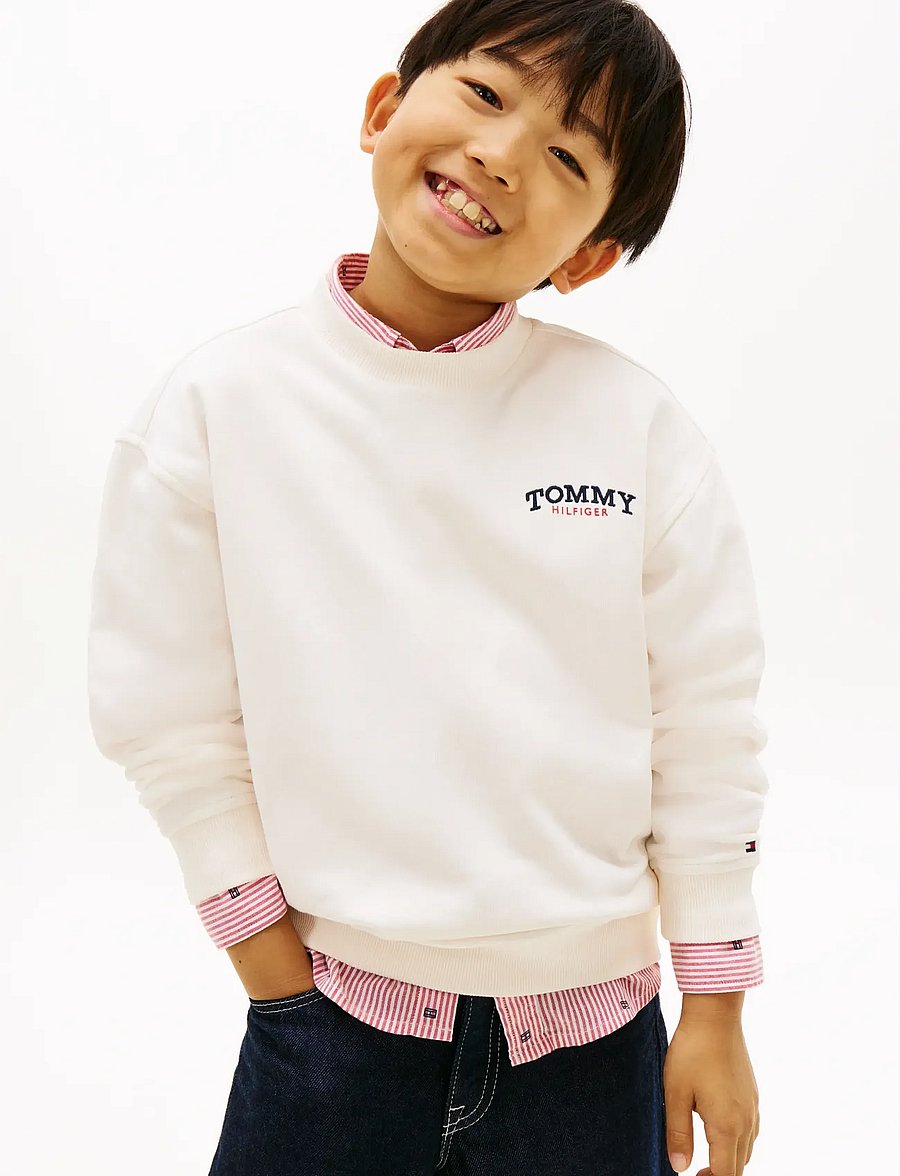 Tommy Hilfiger - MONOTYPE GRAPHIC SWEATSHIRT - sweatshirts - ancient white - 0