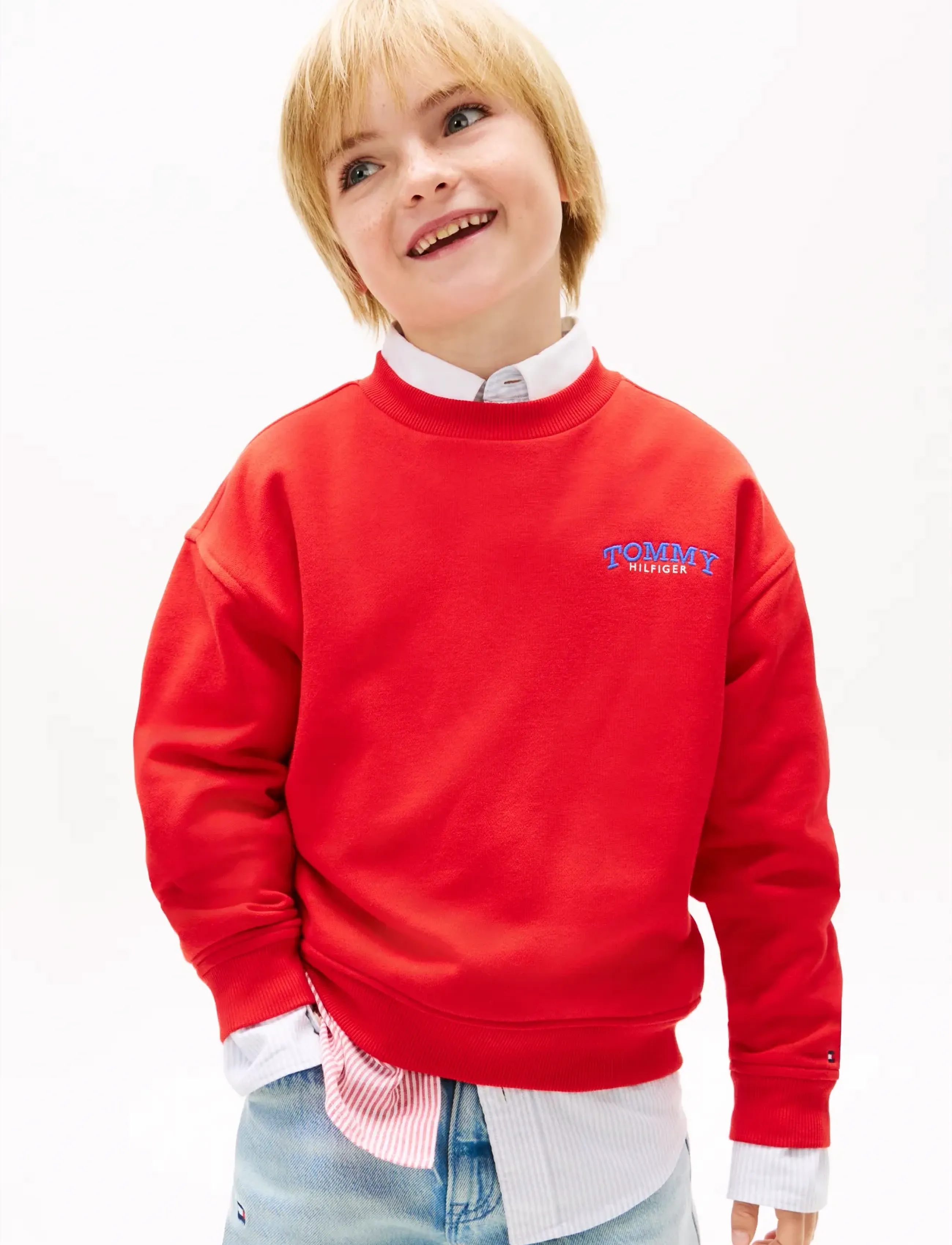 Tommy Hilfiger MONOTYPE GRAPHIC SWEATSHIRT - Overdele - RAPID RED / red
