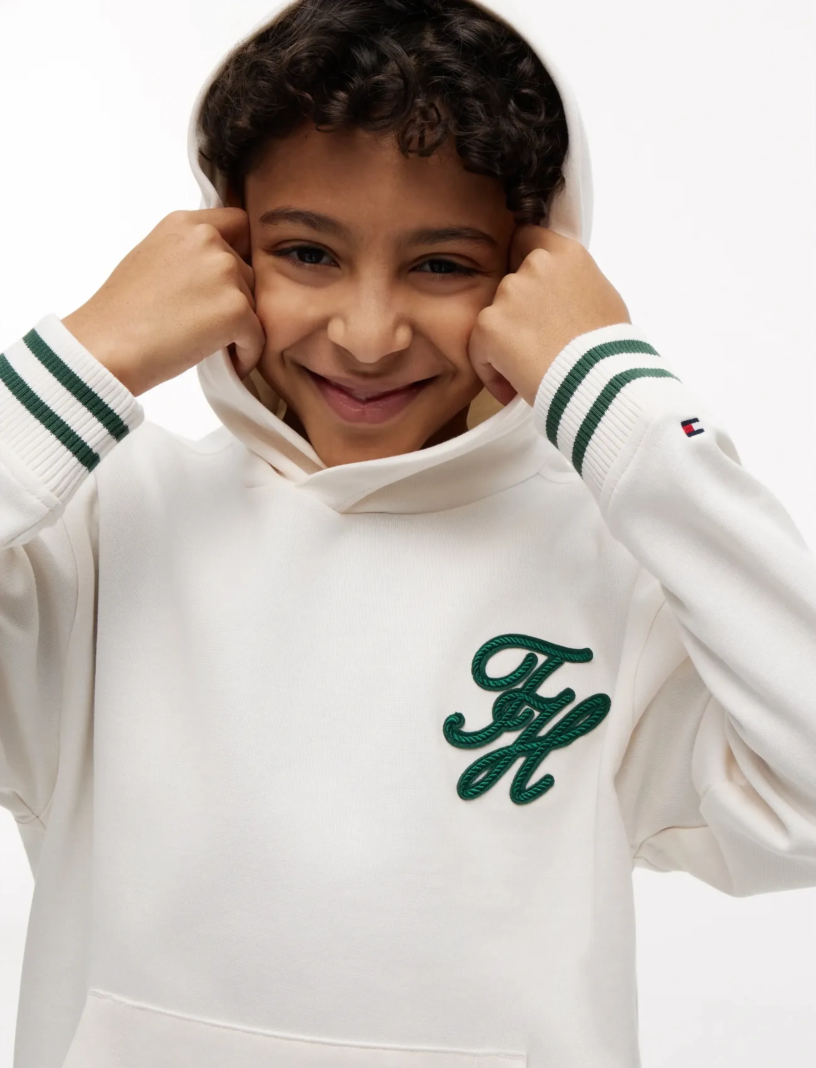 Tommy Hilfiger - TH SCRIPT GRAPHIC HOODIE - hættetrøjer - ancient white - 3