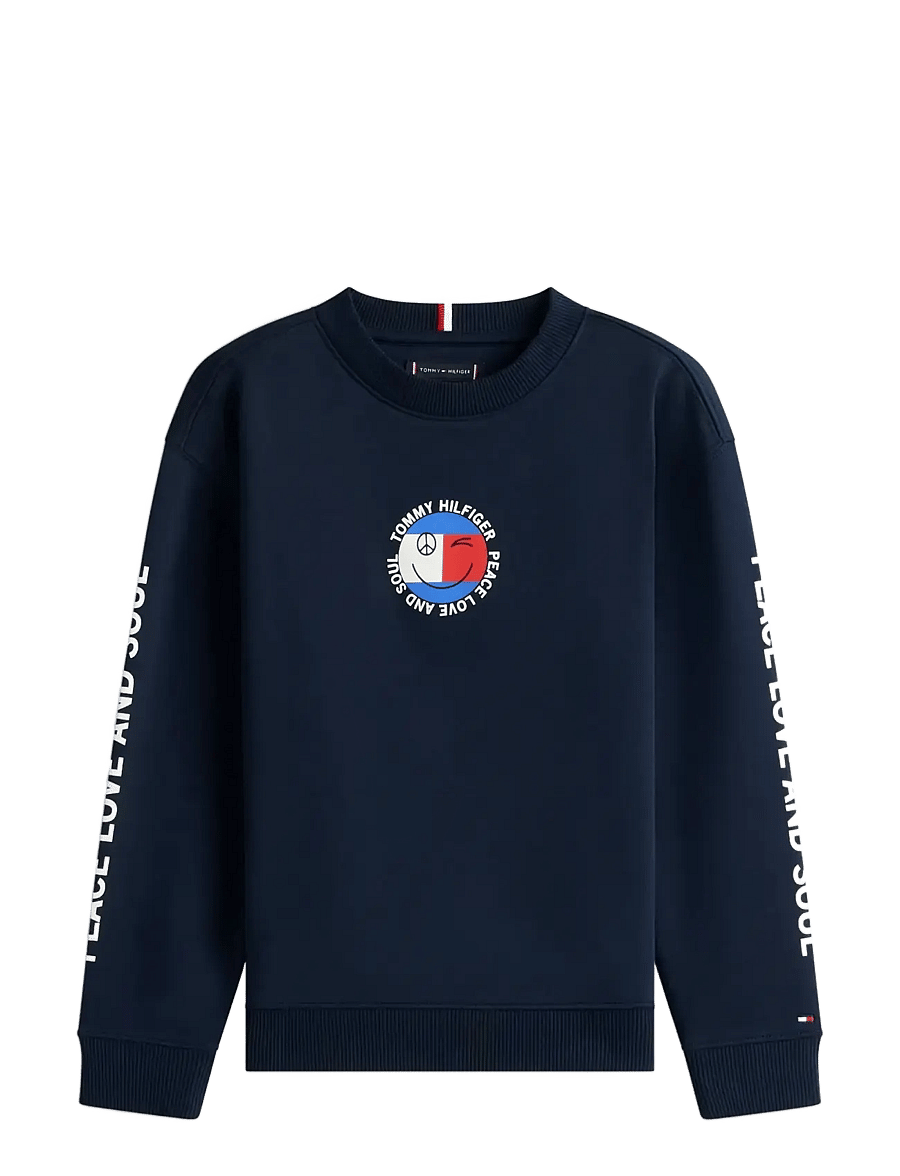 Tommy Hilfiger - FUN FLAG GRAPHIC SWEATSHIRT - sweatshirts - dark night navy - 1
