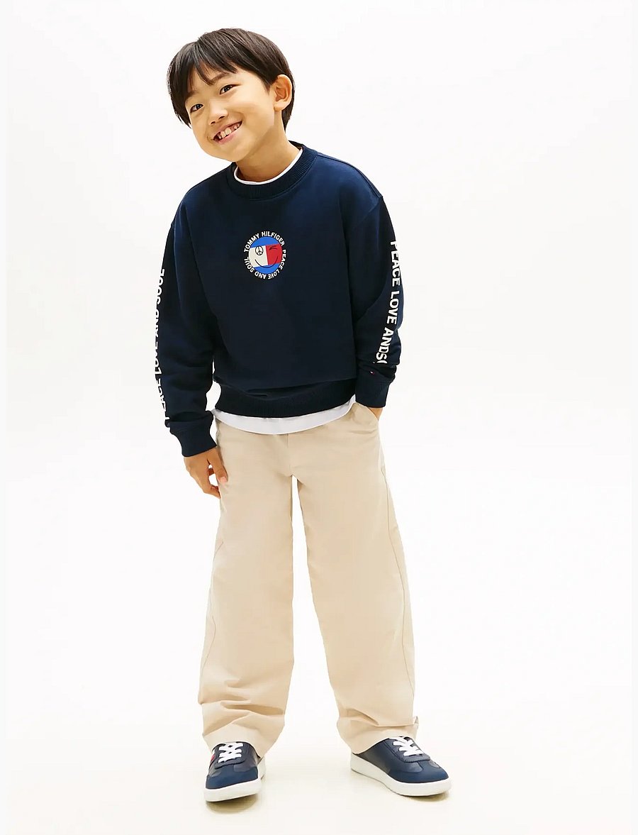 Tommy Hilfiger - FUN FLAG GRAPHIC SWEATSHIRT - sweatshirts - dark night navy - 3