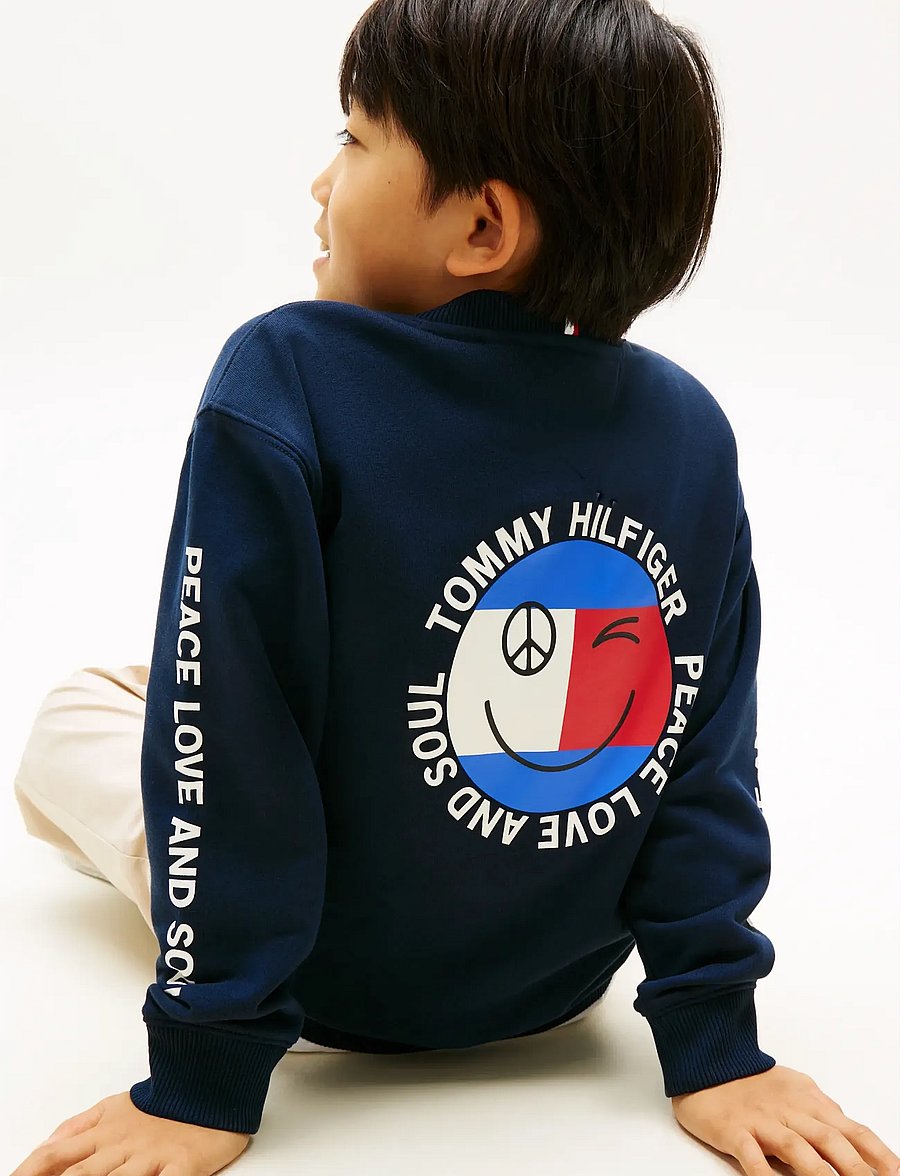 Tommy Hilfiger - FUN FLAG GRAPHIC SWEATSHIRT - sweatshirts - dark night navy - 4