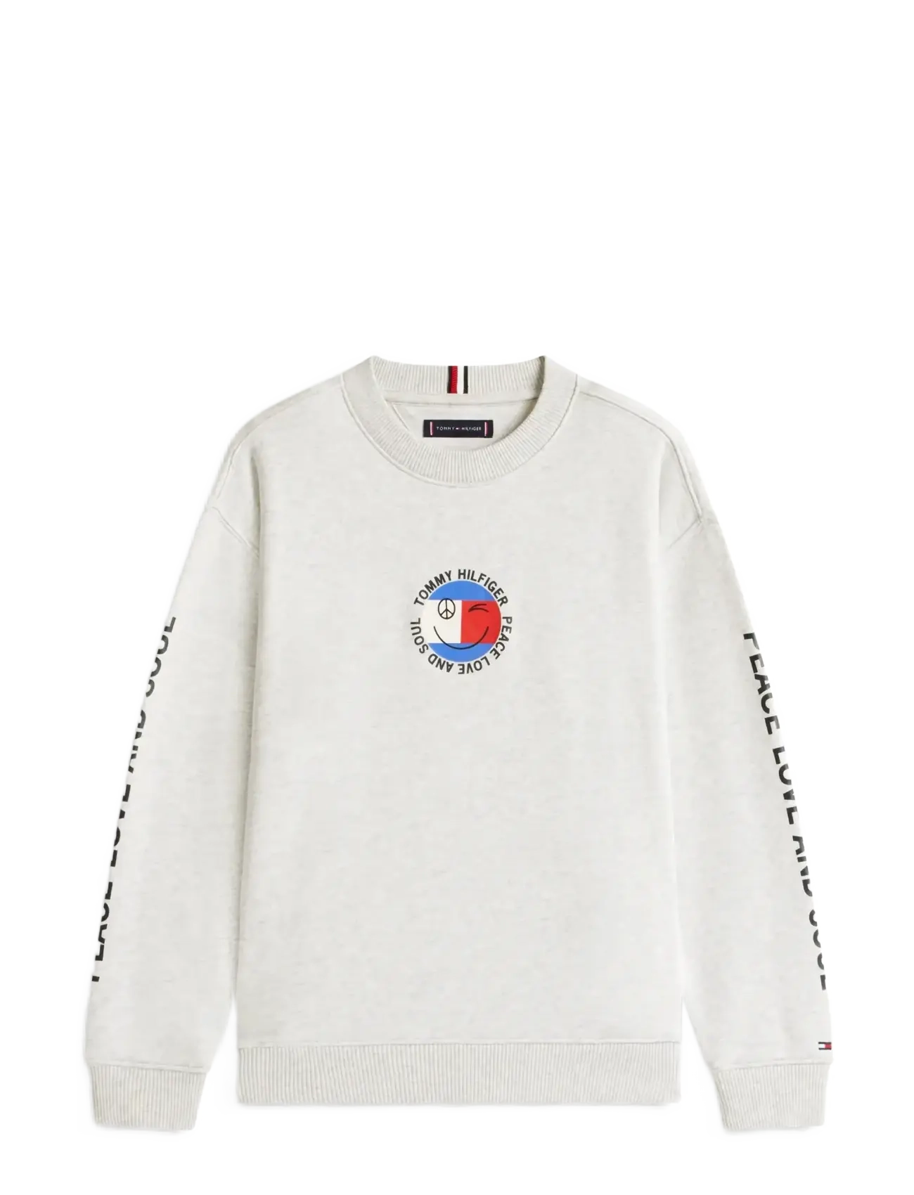 Tommy Hilfiger FUN FLAG GRAPHIC SWEATSHIRT - Tommy Hilfiger - LIGHT GREY HEATHER / grey