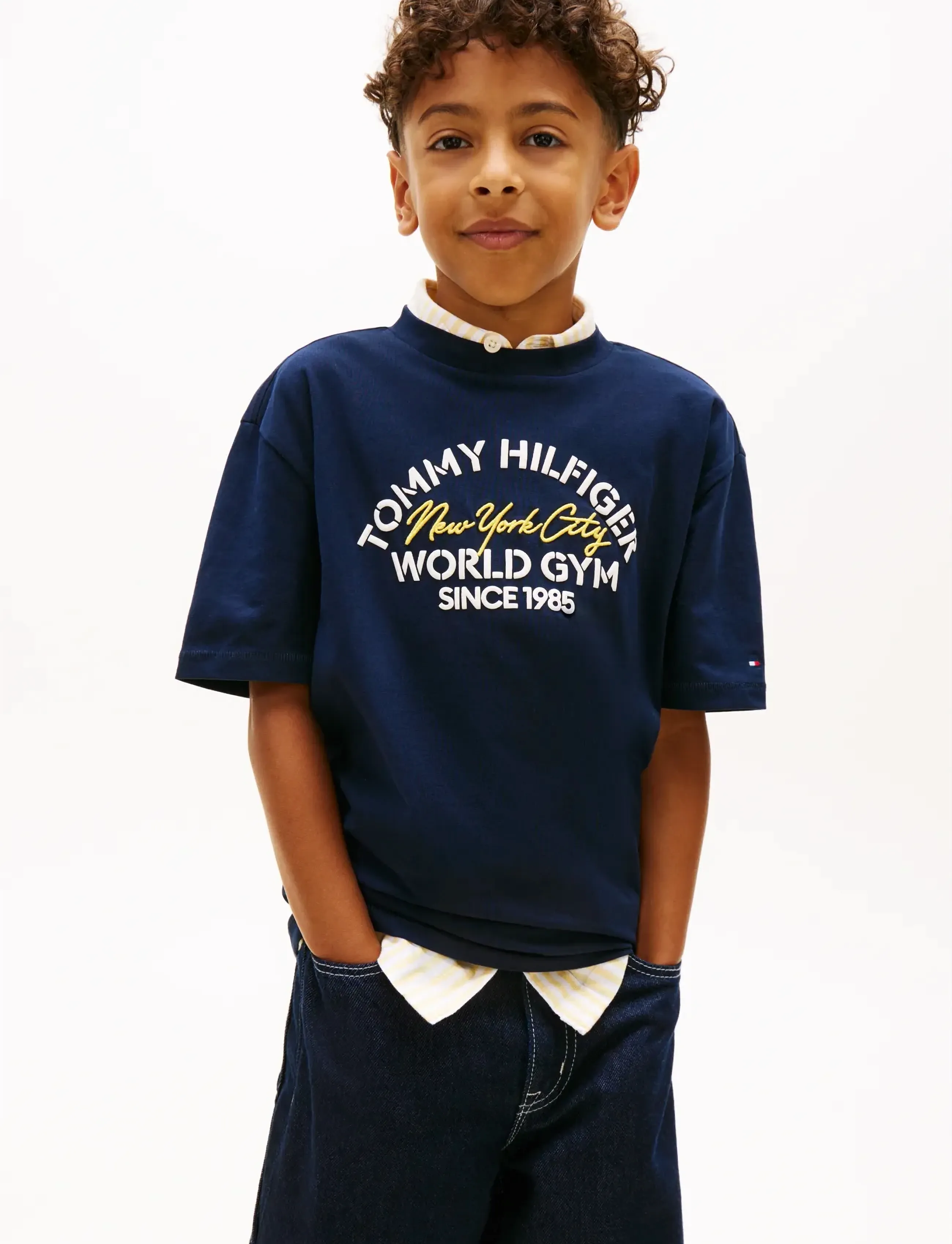 Tommy Hilfiger Tommy Hilfiger Nyc T-Shirt, 128, Navy, T-Shirts > Kortærmede, Børn