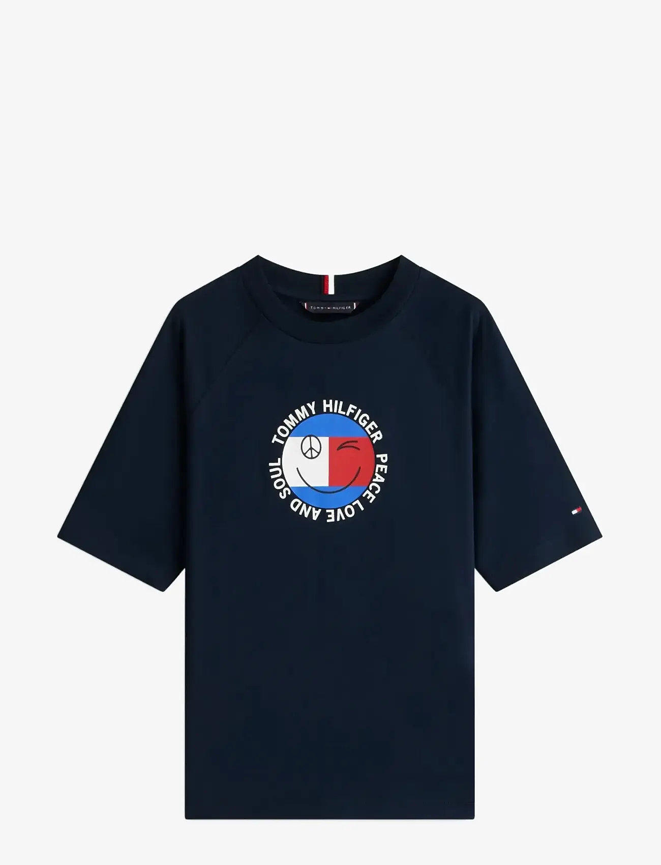 Tommy Hilfiger - FUN FLAG GRAPHIC T-SHIRT - lühikeste varrukatega t-särgid - dark night navy - 1