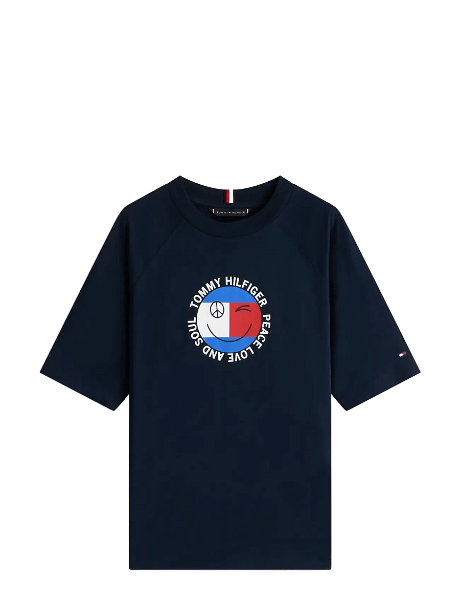 Tommy Hilfiger - FUN FLAG GRAPHIC T-SHIRT - kurzärmelige - dark night navy - 1