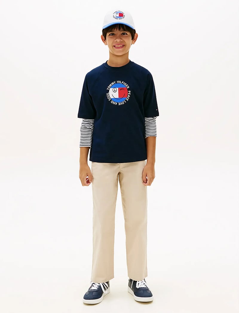 Tommy Hilfiger - FUN FLAG GRAPHIC T-SHIRT - lühikeste varrukatega t-särgid - dark night navy - 3