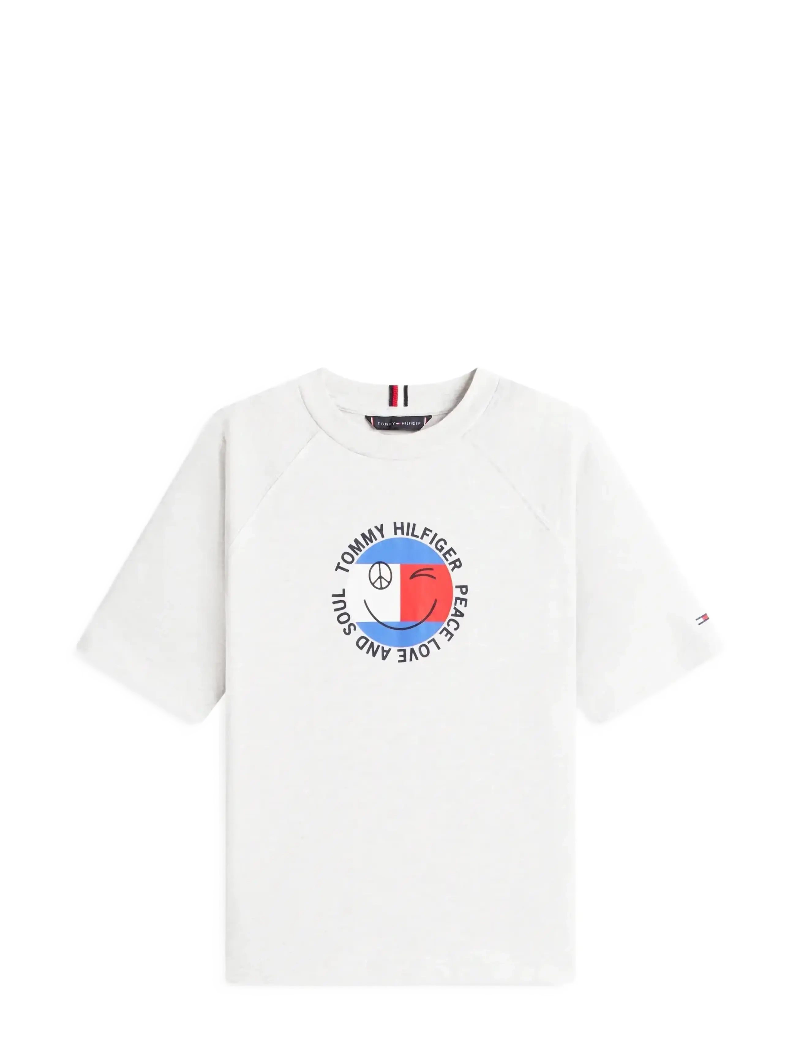Tommy Hilfiger FUN FLAG GRAPHIC T-SHIRT - Tommy Hilfiger - LIGHT GREY HEATHER / grey