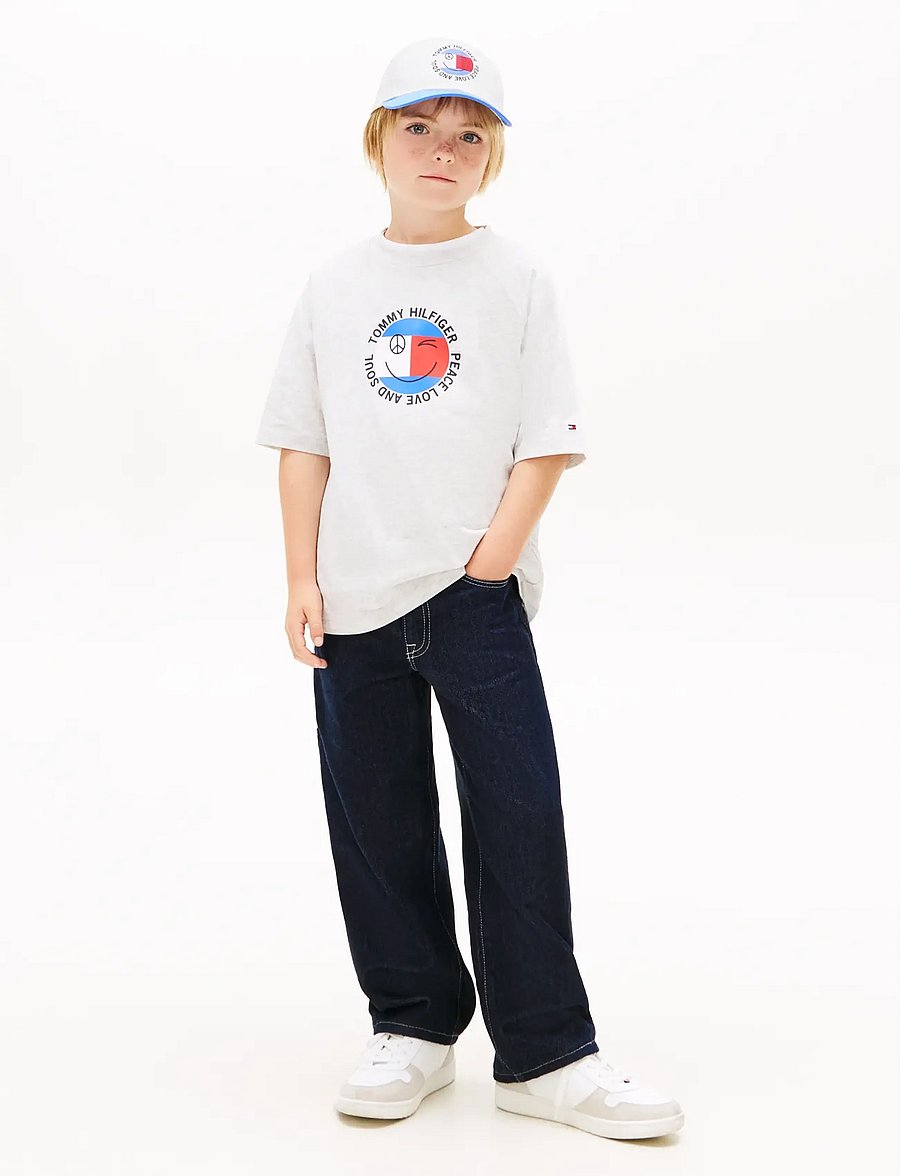 Tommy Hilfiger - FUN FLAG GRAPHIC T-SHIRT - kurzärmelige - light grey heather - 3