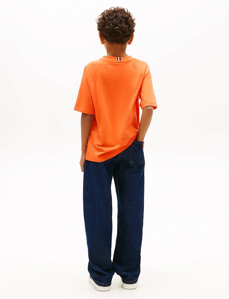 Tommy Hilfiger - FUN FLAG GRAPHIC T-SHIRT - kortærmede t-shirts - lush orange - 2