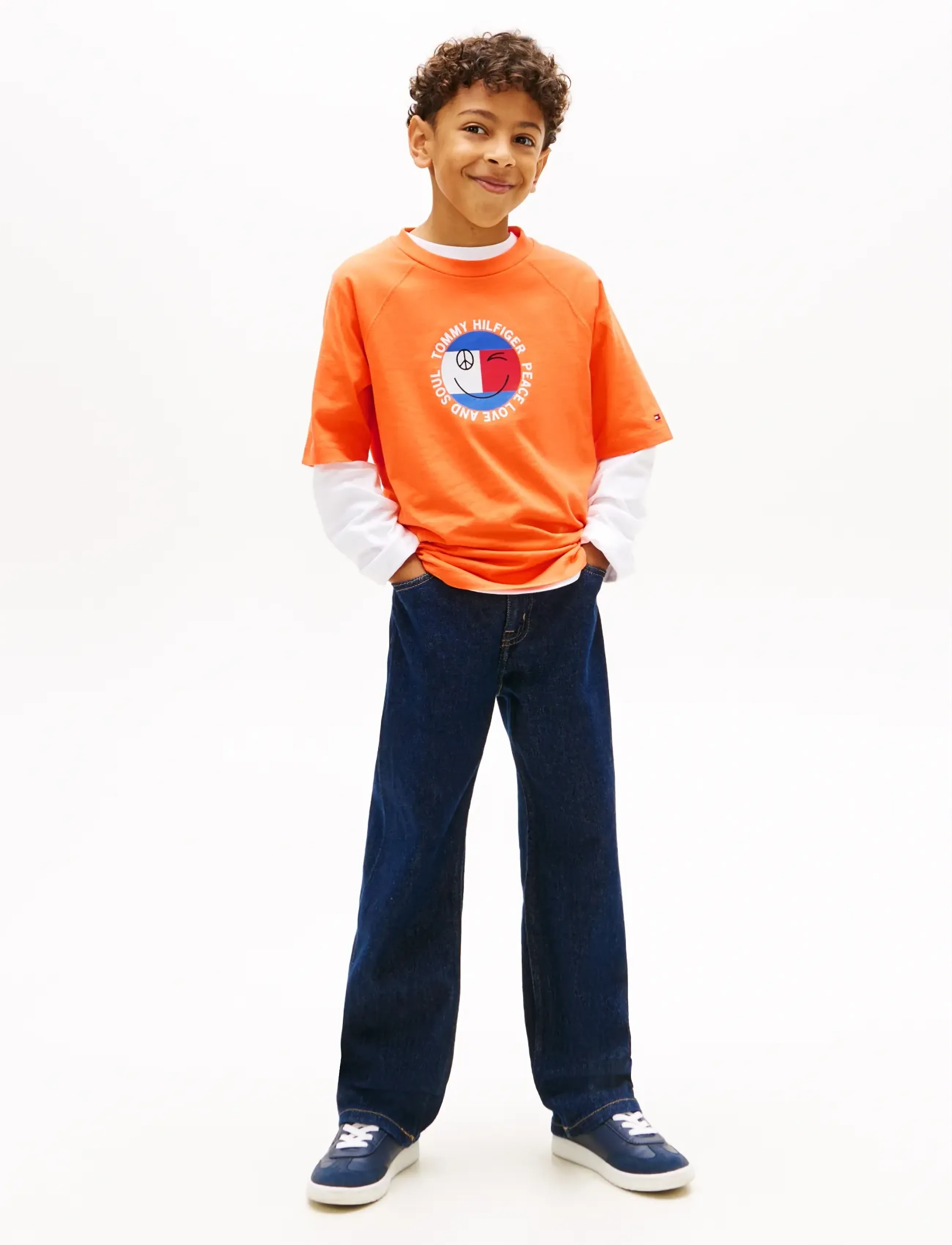 Tommy Hilfiger - FUN FLAG GRAPHIC T-SHIRT - kortærmede t-shirts - lush orange - 3